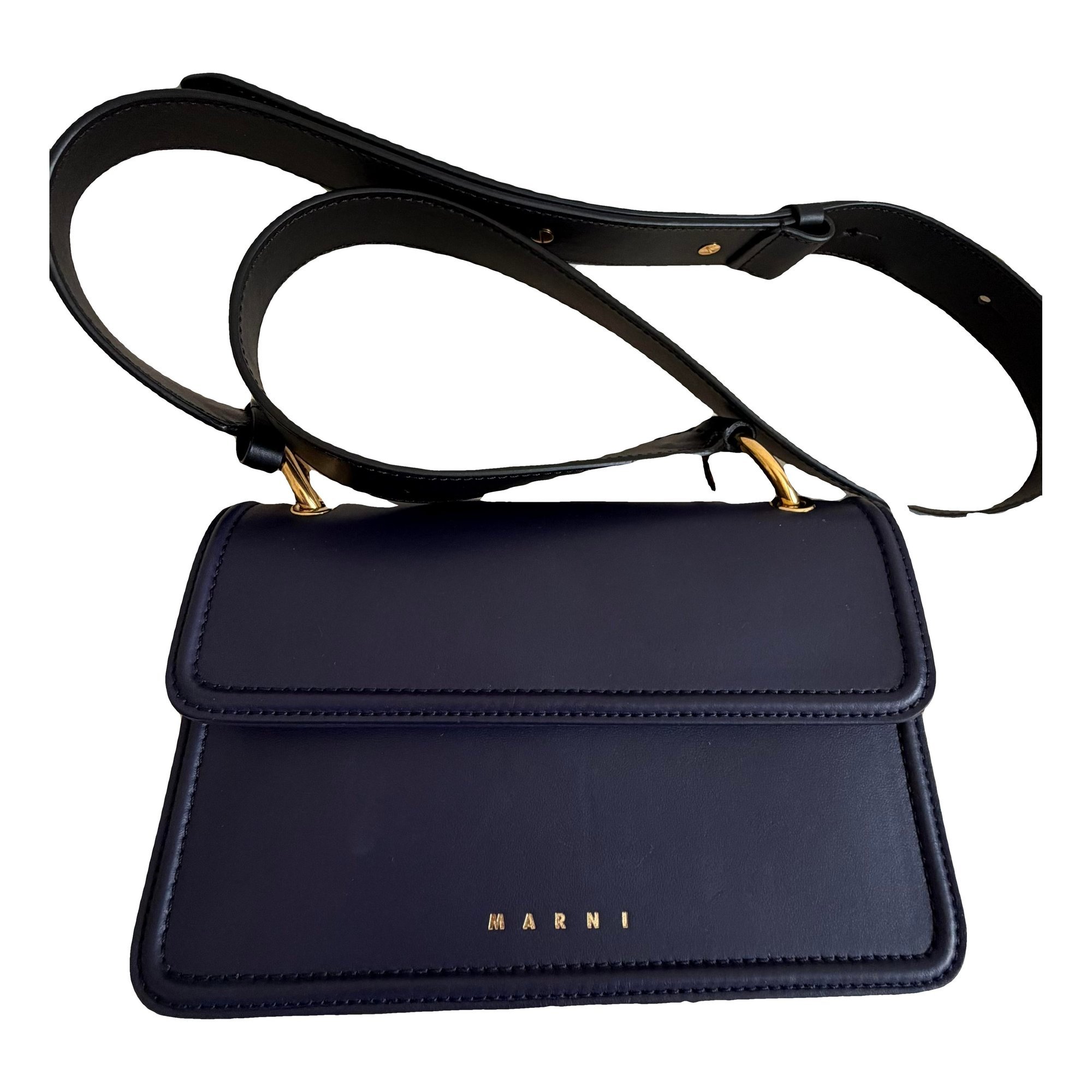 Trunk leather crossbody bag