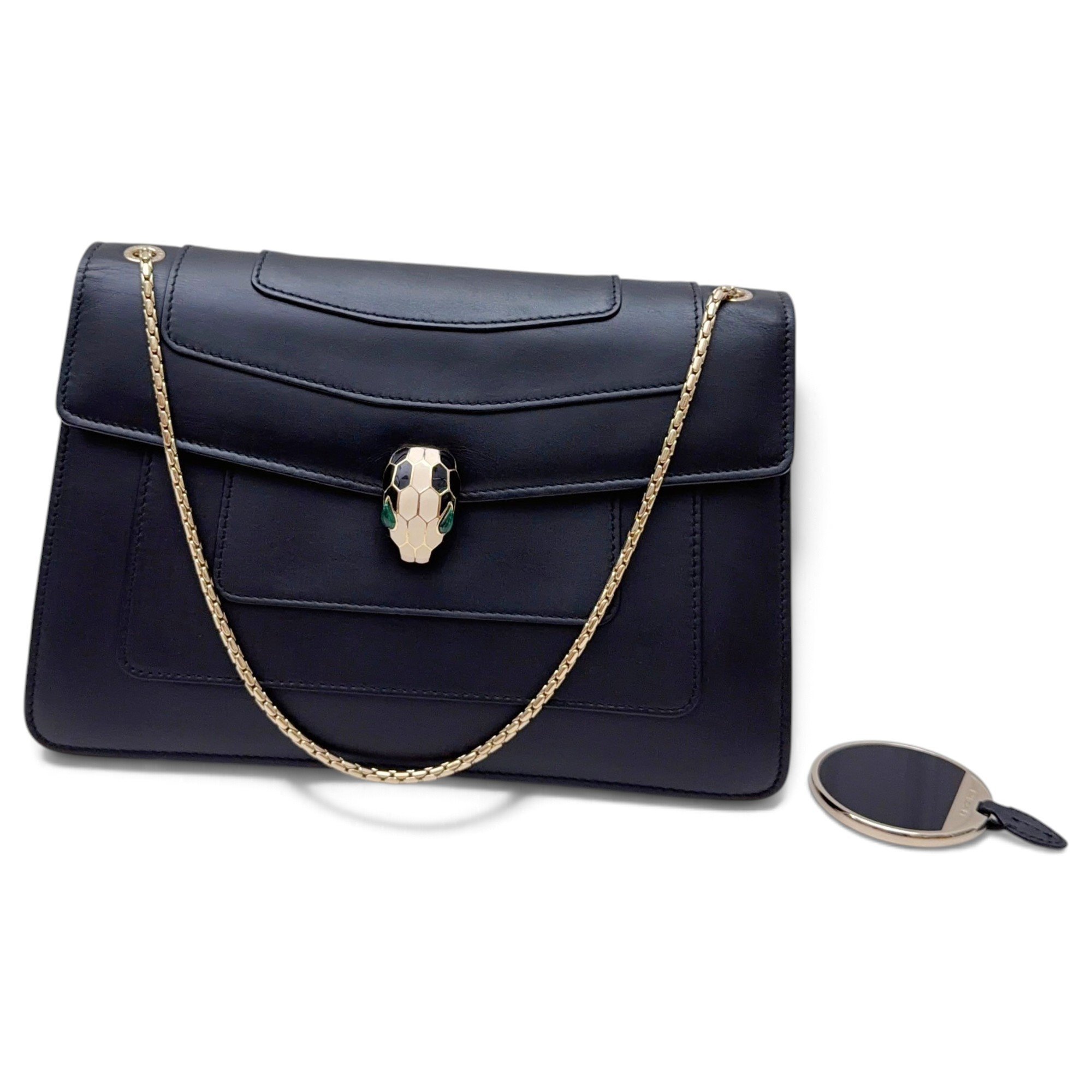 Serpenti leather handbag