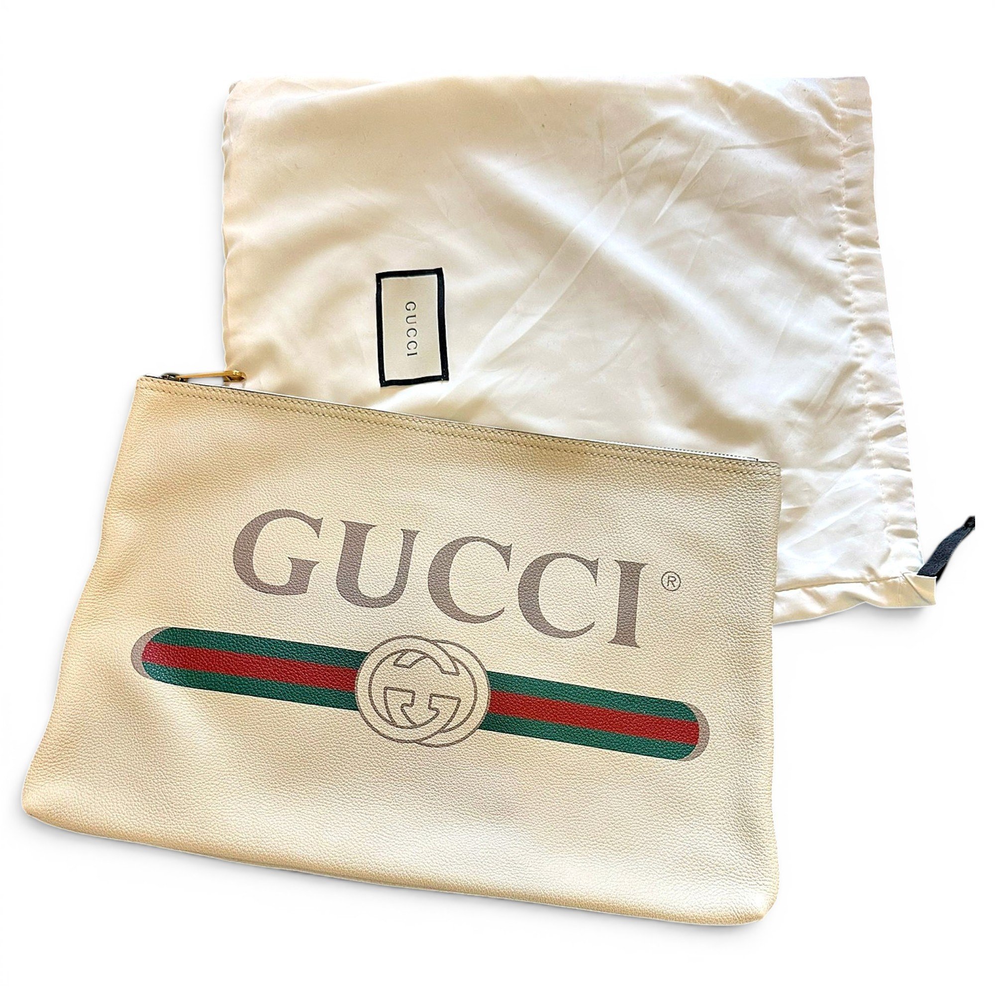 Leather clutch bag