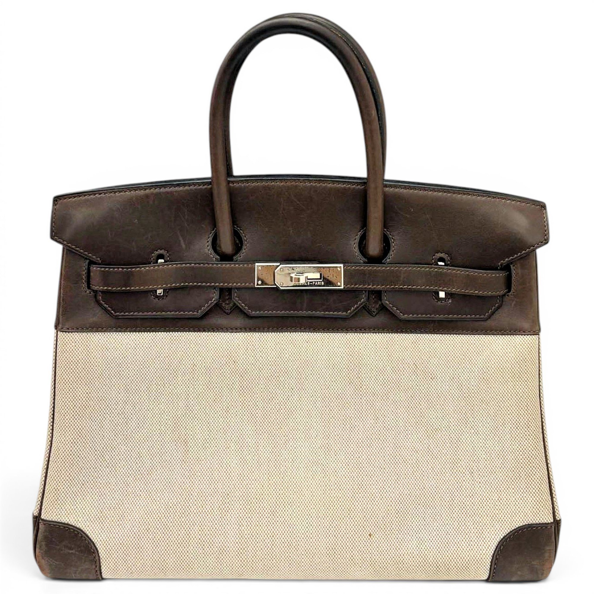 Birkin 35 leather handbag