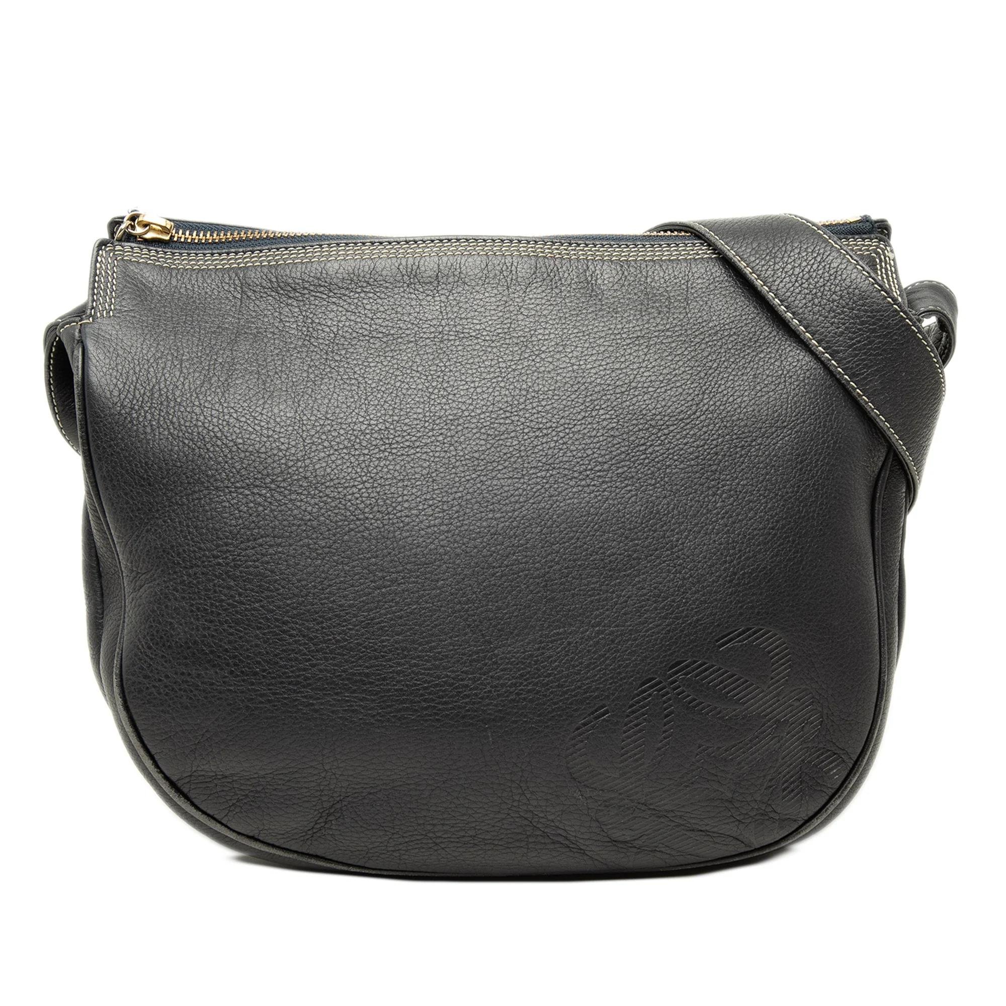 Anagram leather handbag