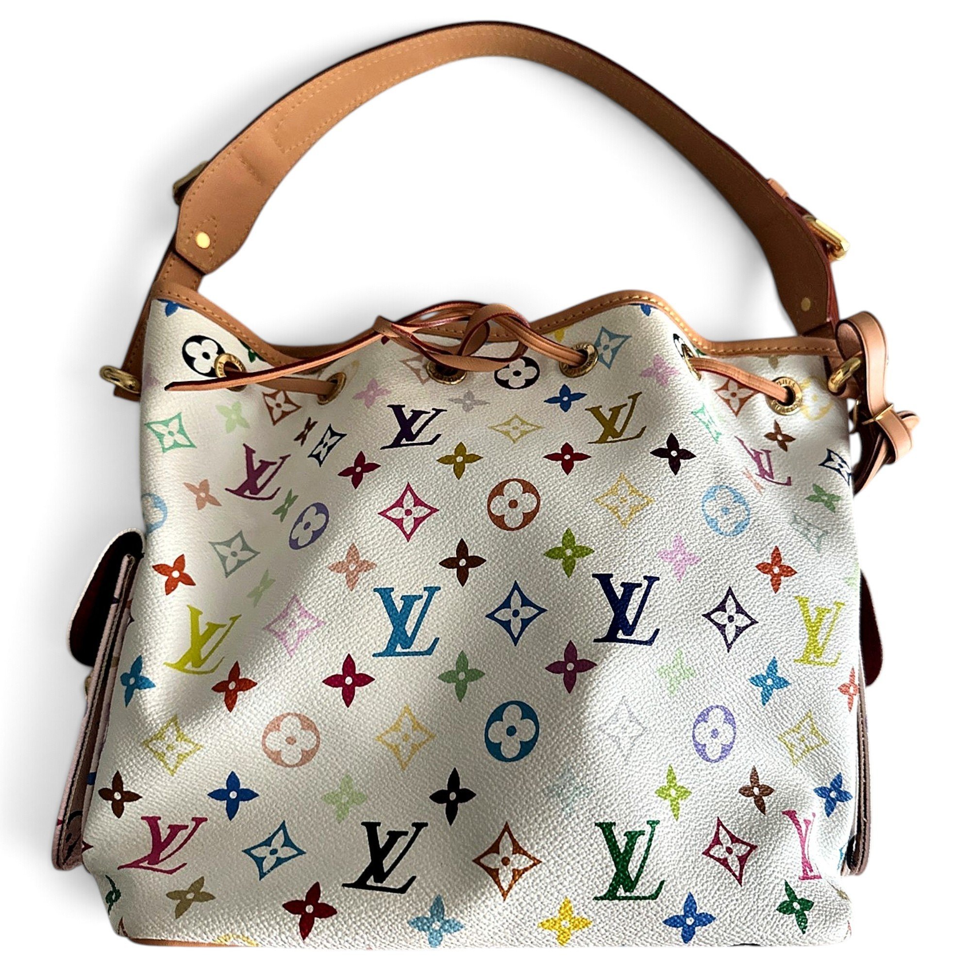 Bucket leather handbag