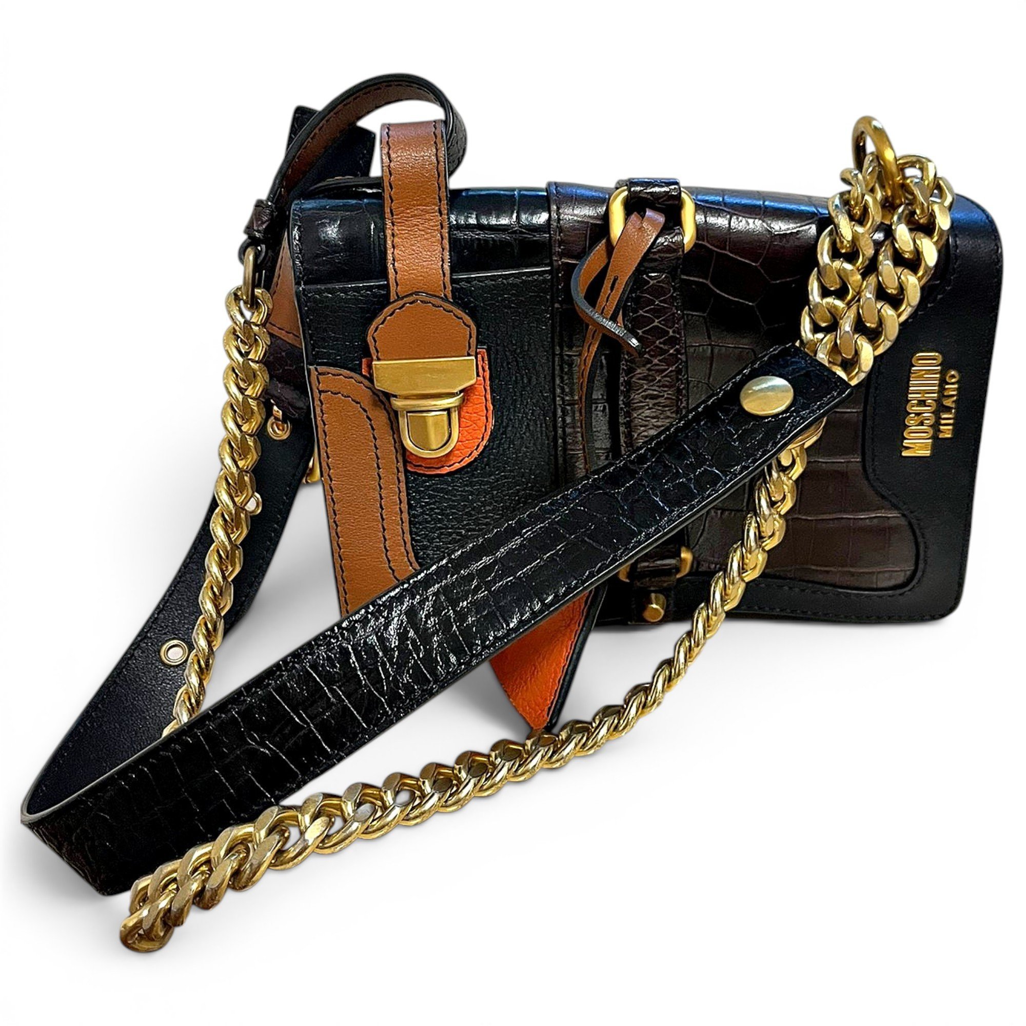 Moschino Biker leather handbag