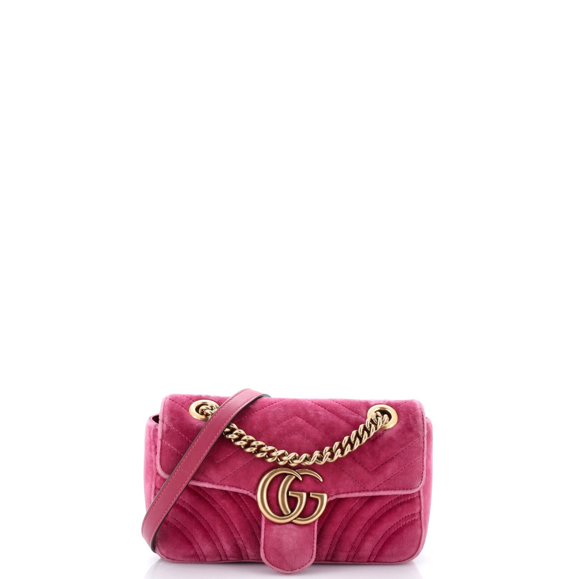 GG Marmont Flap Bag Matelasse Velvet Mini