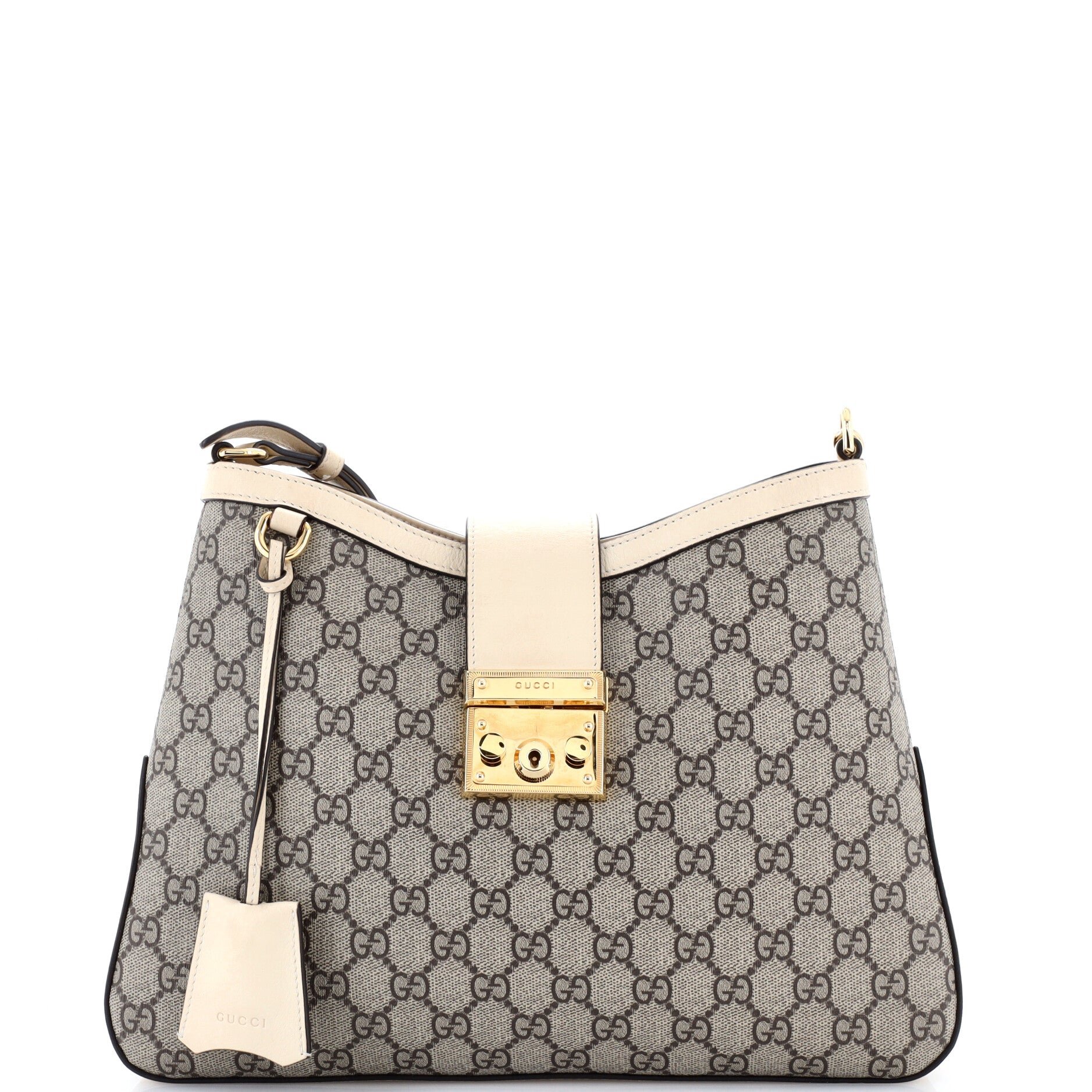 Padlock Chain Shoulder Bag GG Coated Canvas with Leather Medium