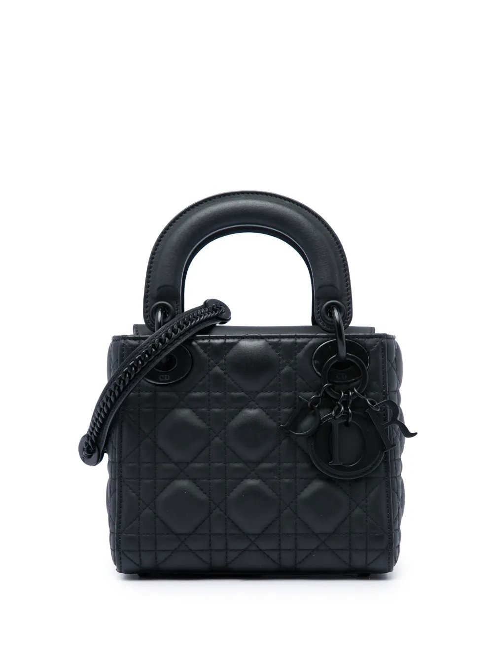 2019 Mini Ultra Matte Calfskin Cannage Lady Dior satchel
