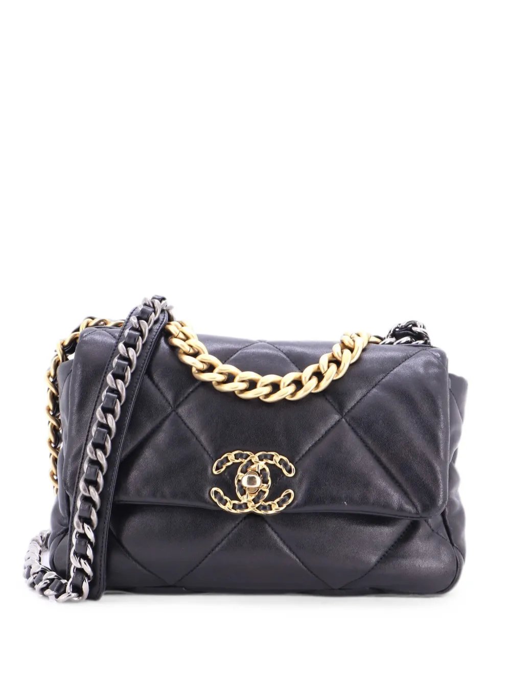 19 Flap Bag Quilted Leather Medium crossbody bag