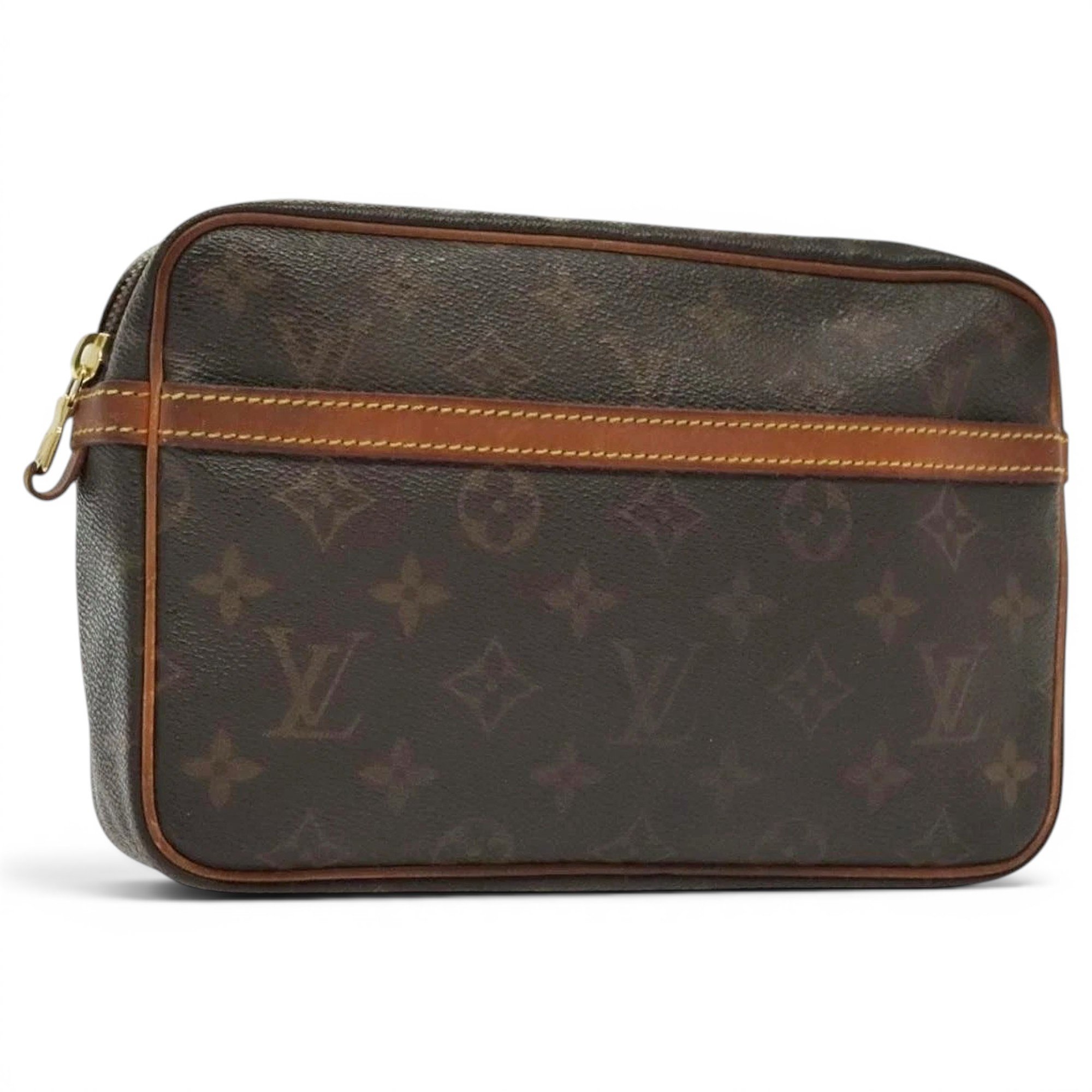 Leather clutch bag