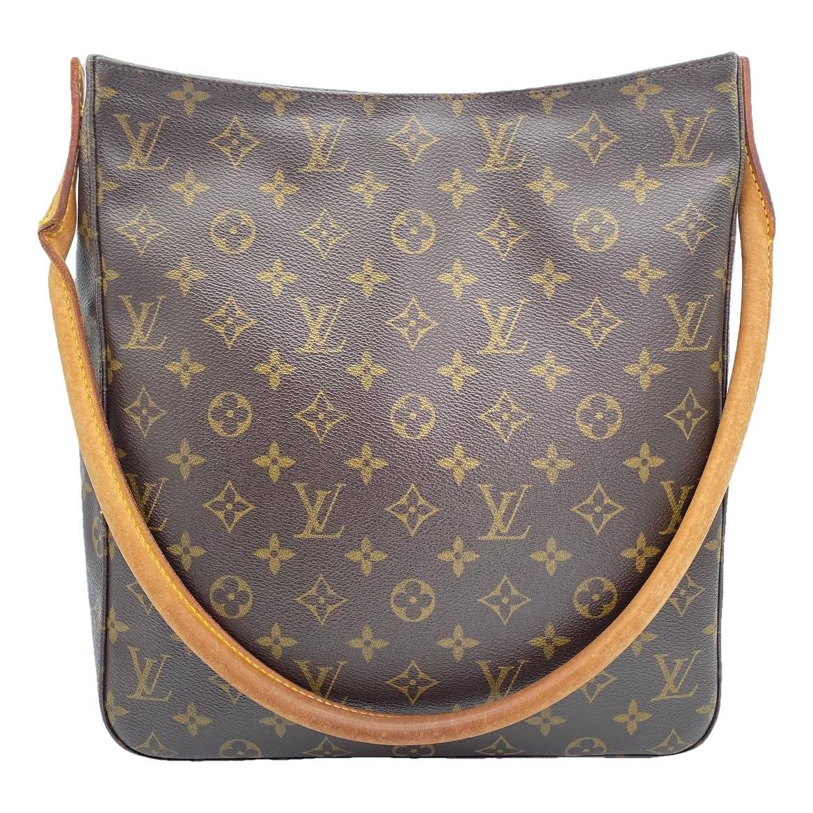 Looping leather handbag