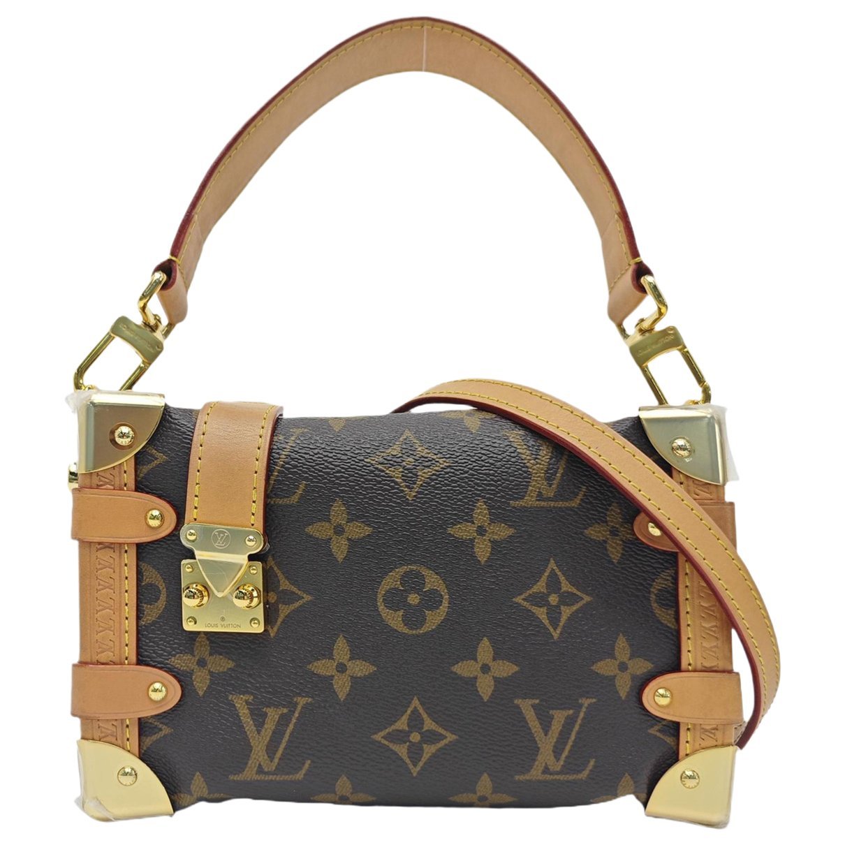 Side Trunk leather handbag