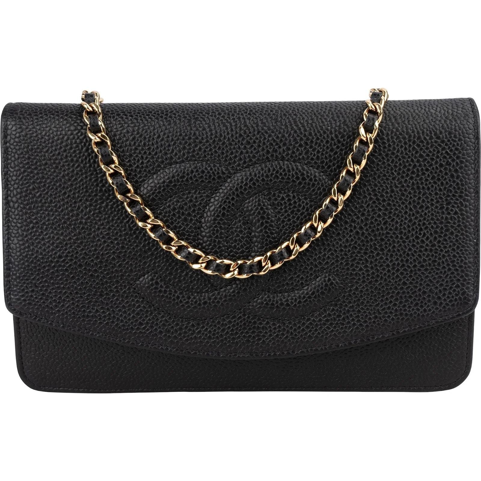Wallet On Chain leather crossbody bag