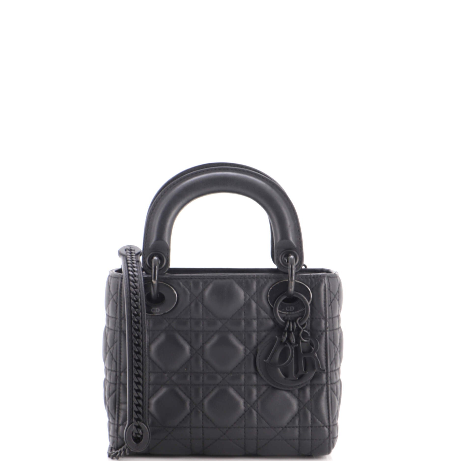 Ultra Matte Lady Dior Chain Bag Cannage Quilt Calfskin Mini