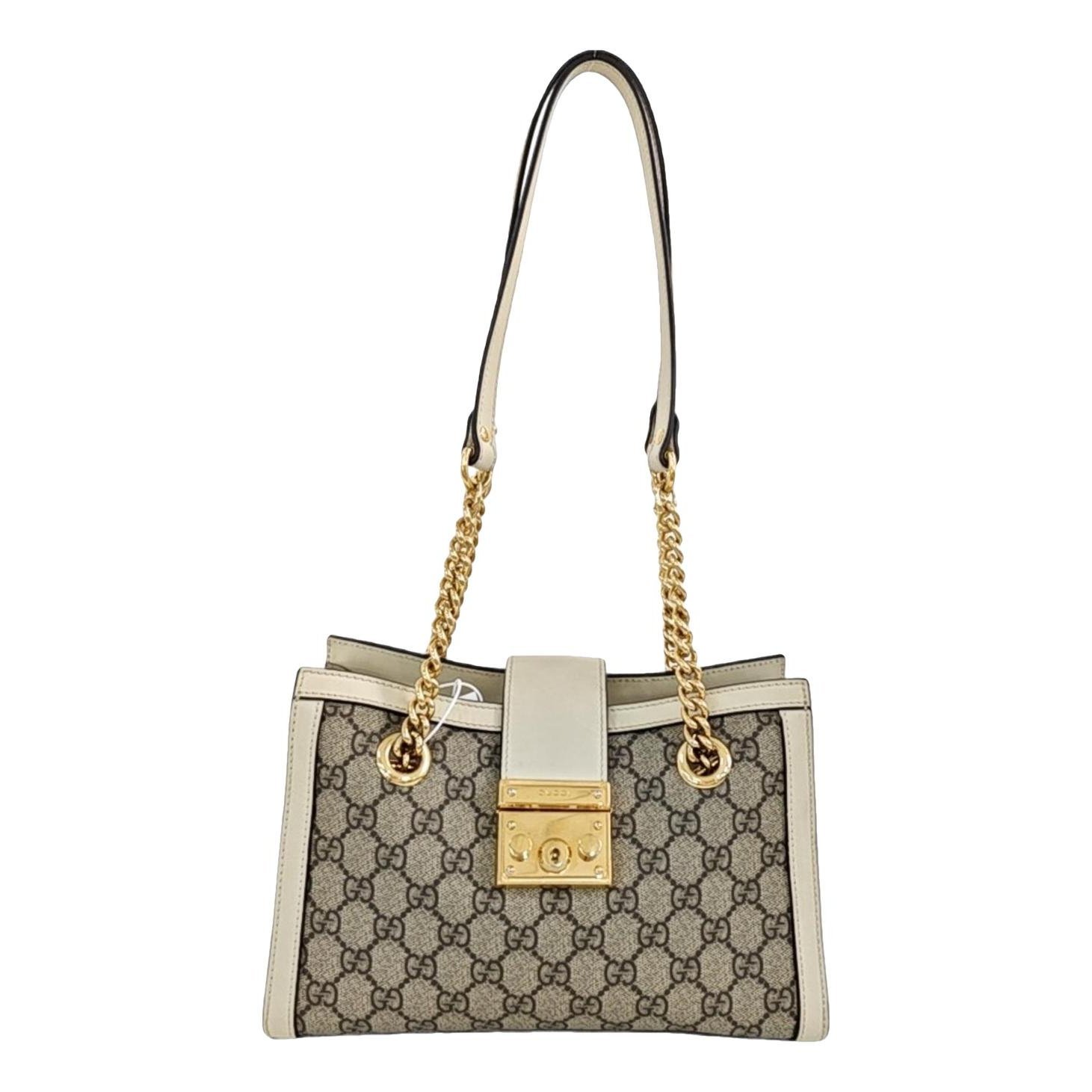 Padlock leather handbag