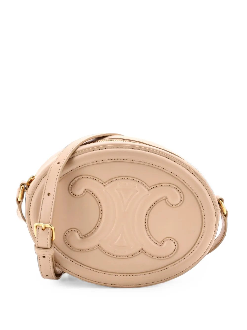 Triomphe Oval Leather crossbody bag