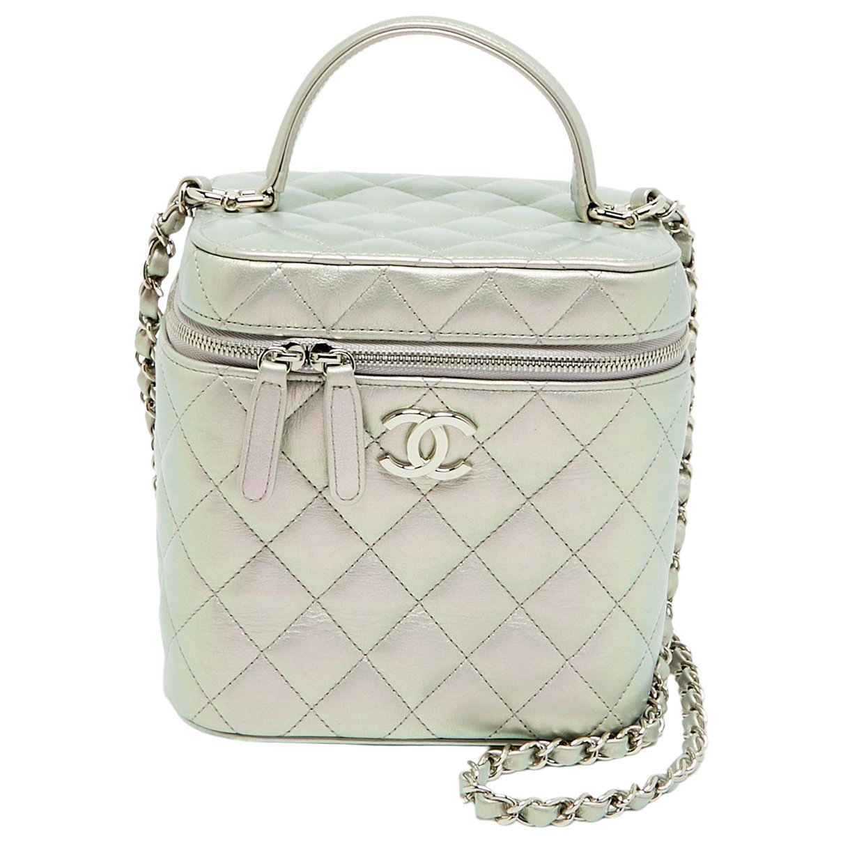 Vanity leather satchel