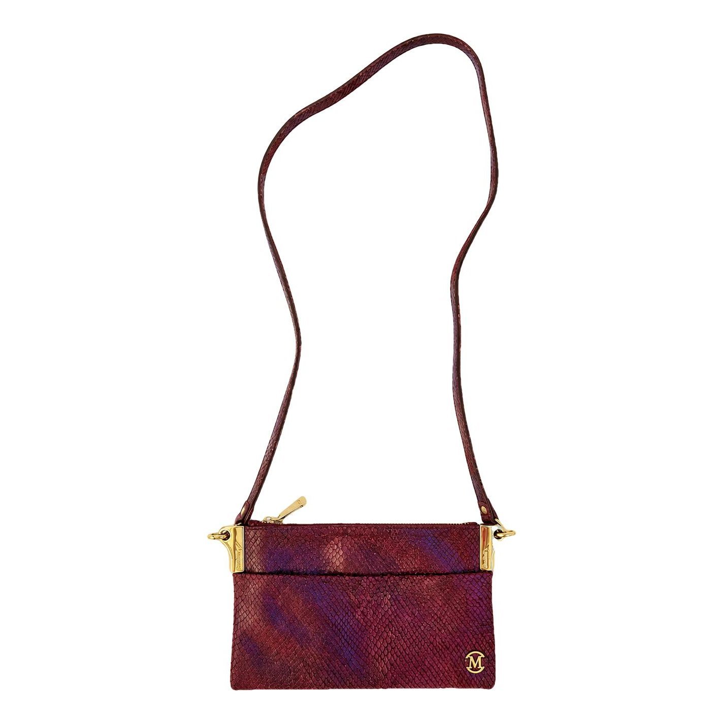 Leather clutch bag
