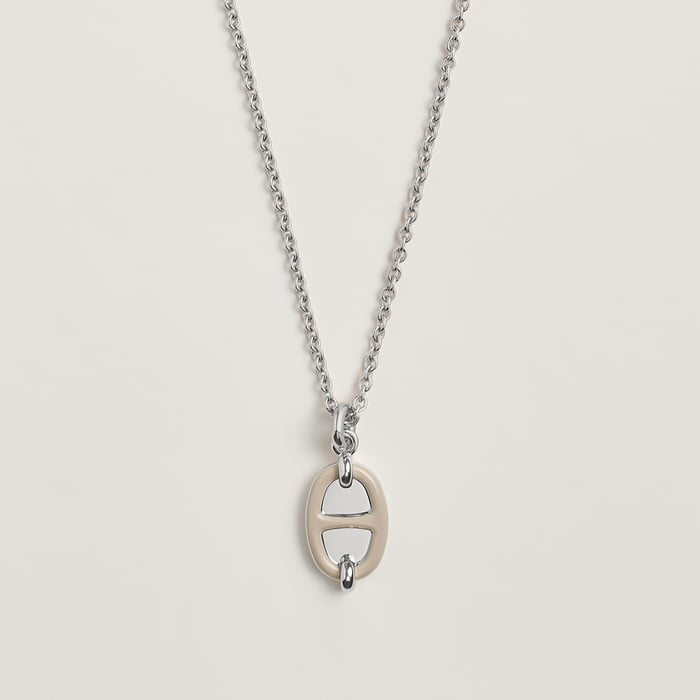 Marron Glacé Mini Maillon Pendant, Small Model