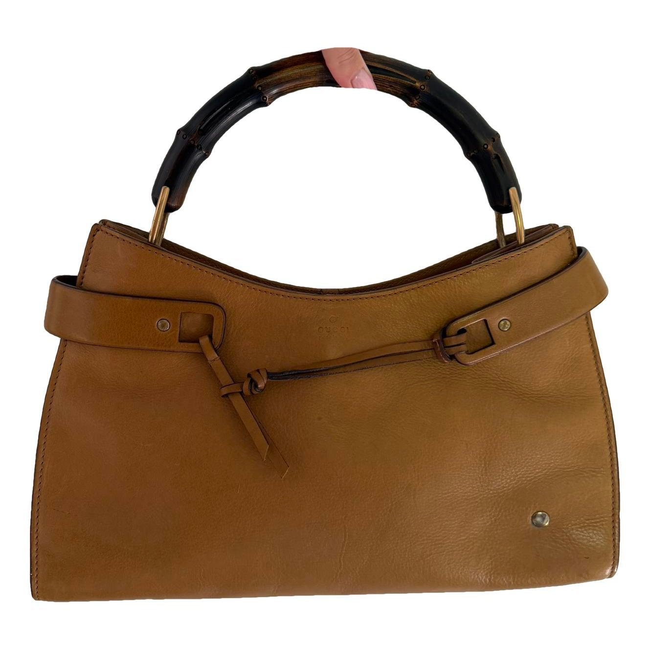 Bamboo leather handbag