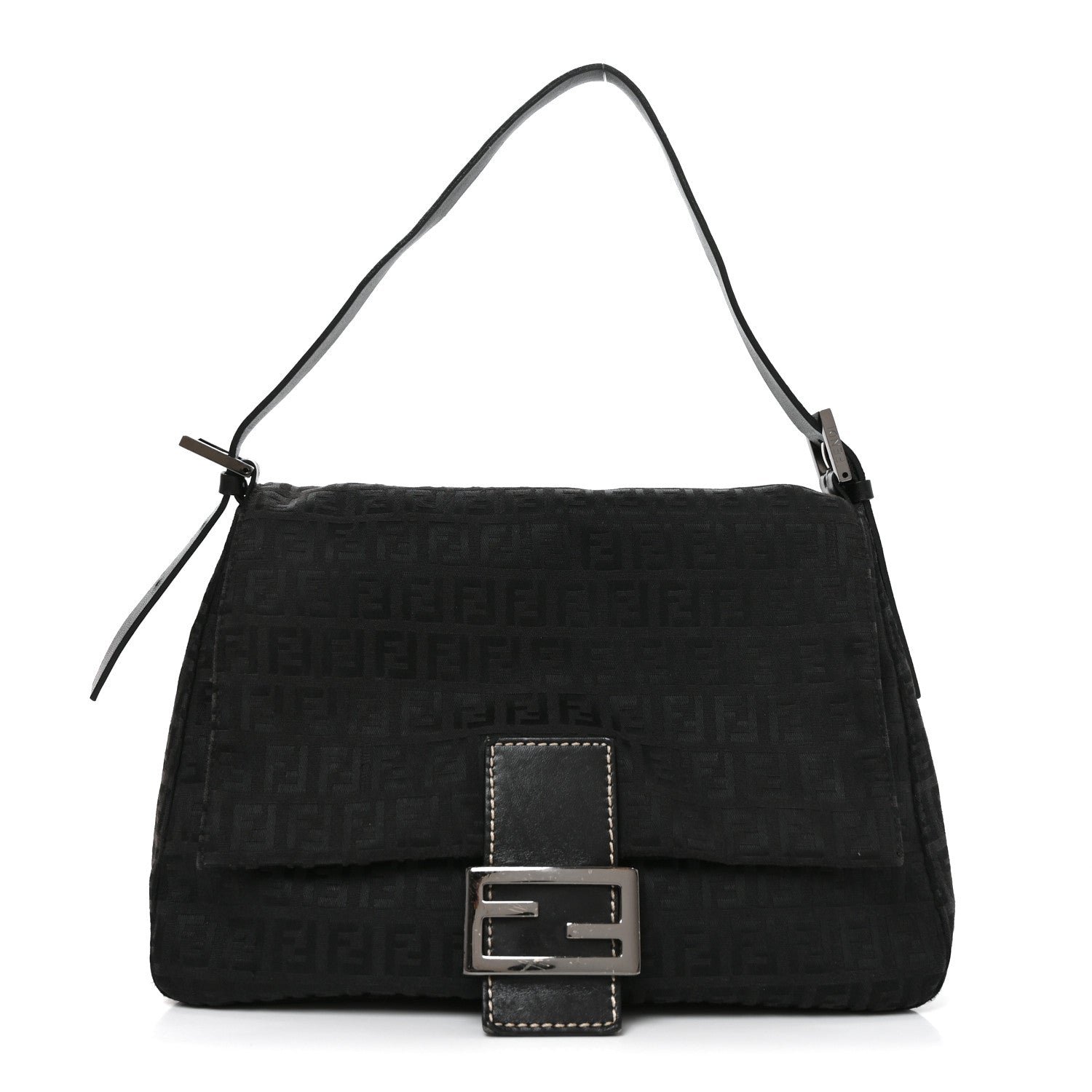 Fendi Zucchino Mama Baguette Black