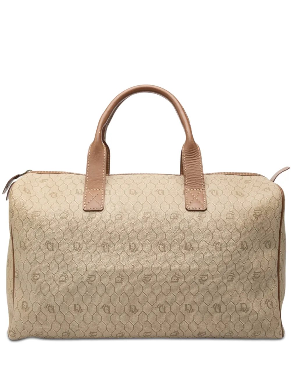 20th Century Honeycomb Coated Canvas boston bag