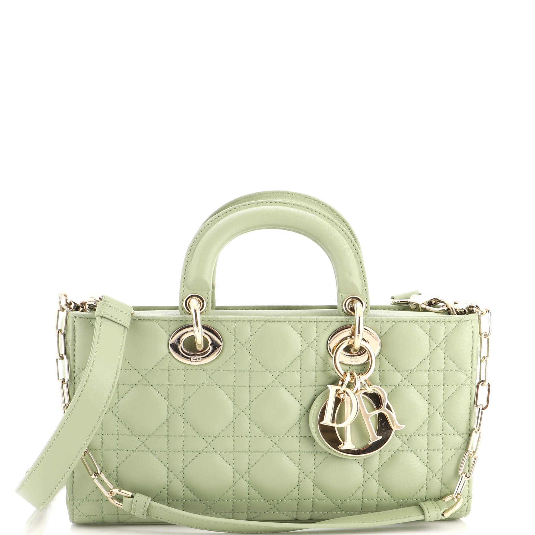 Lady D-Joy Bag Cannage Quilt Lambskin Medium