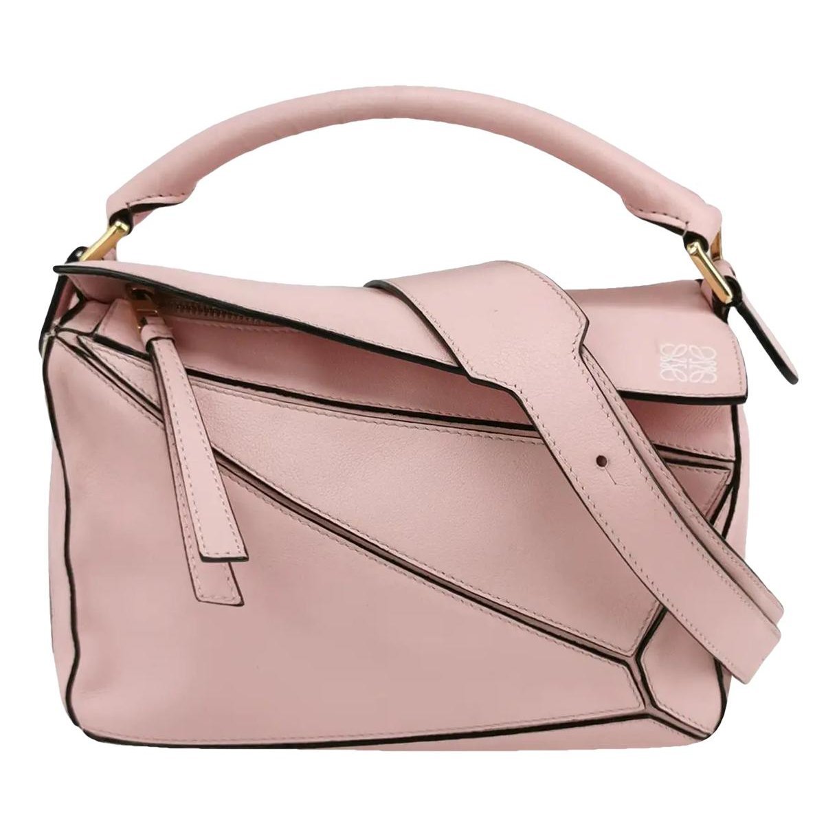 Puzzle leather handbag