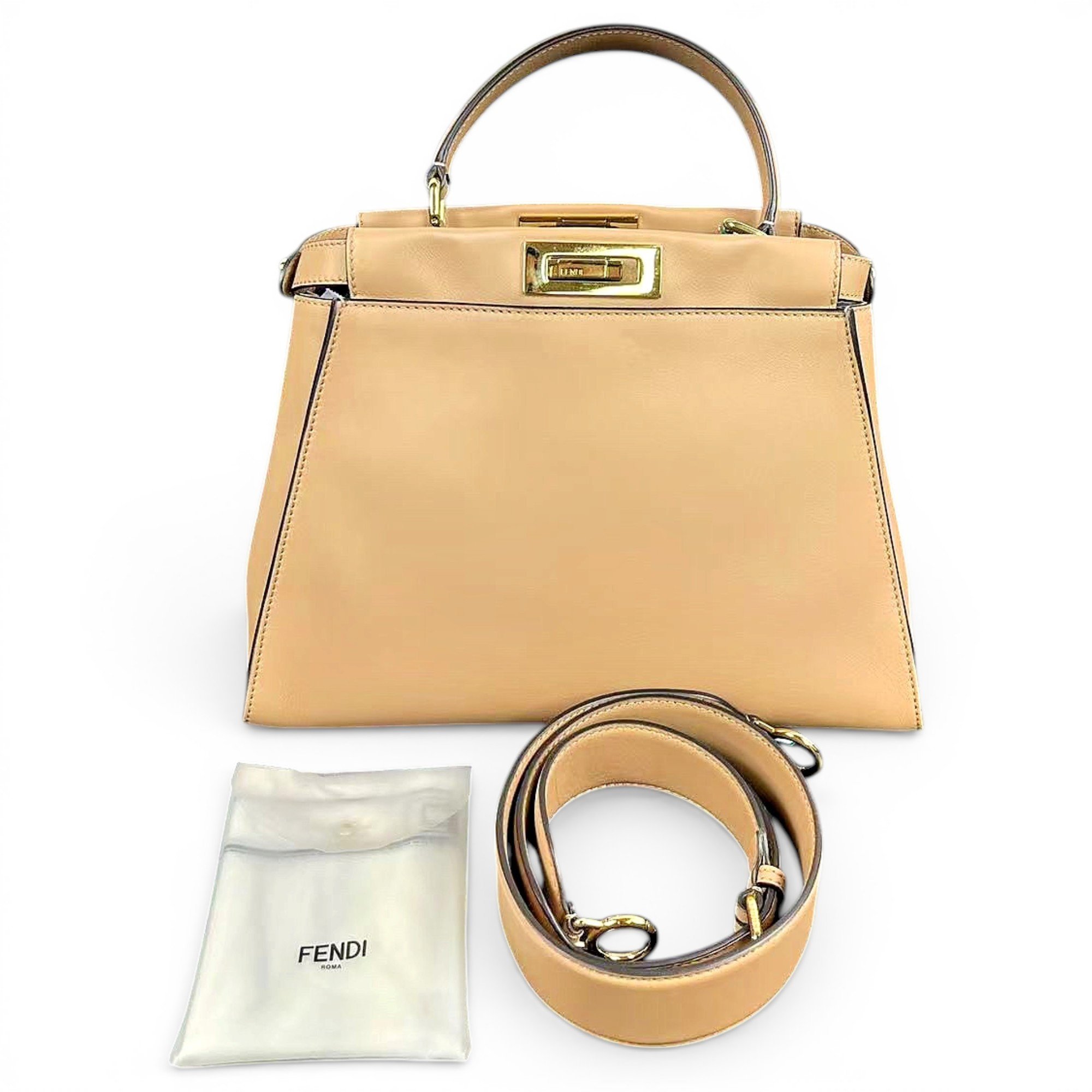 Peekaboo leather handbag