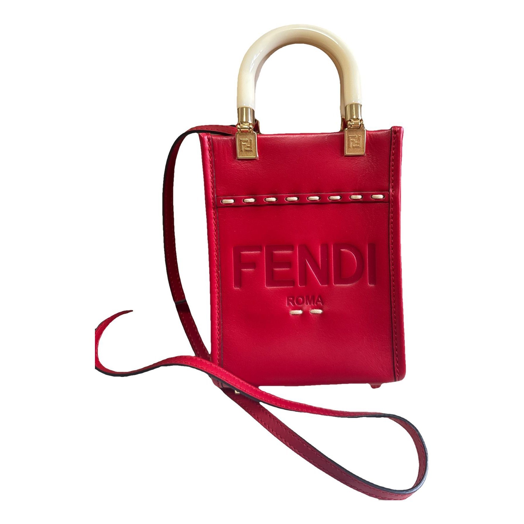 Leather clutch bag