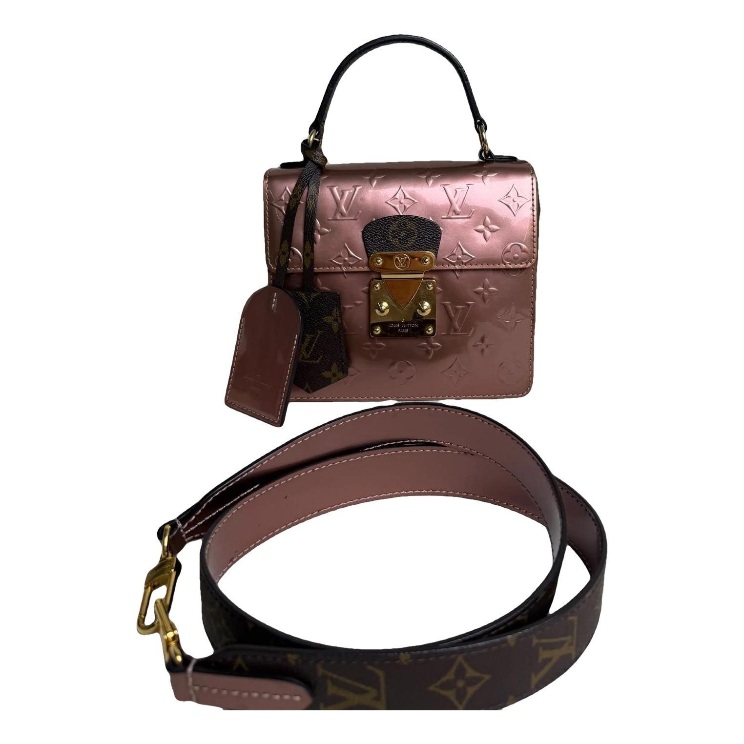 Patent leather handbag