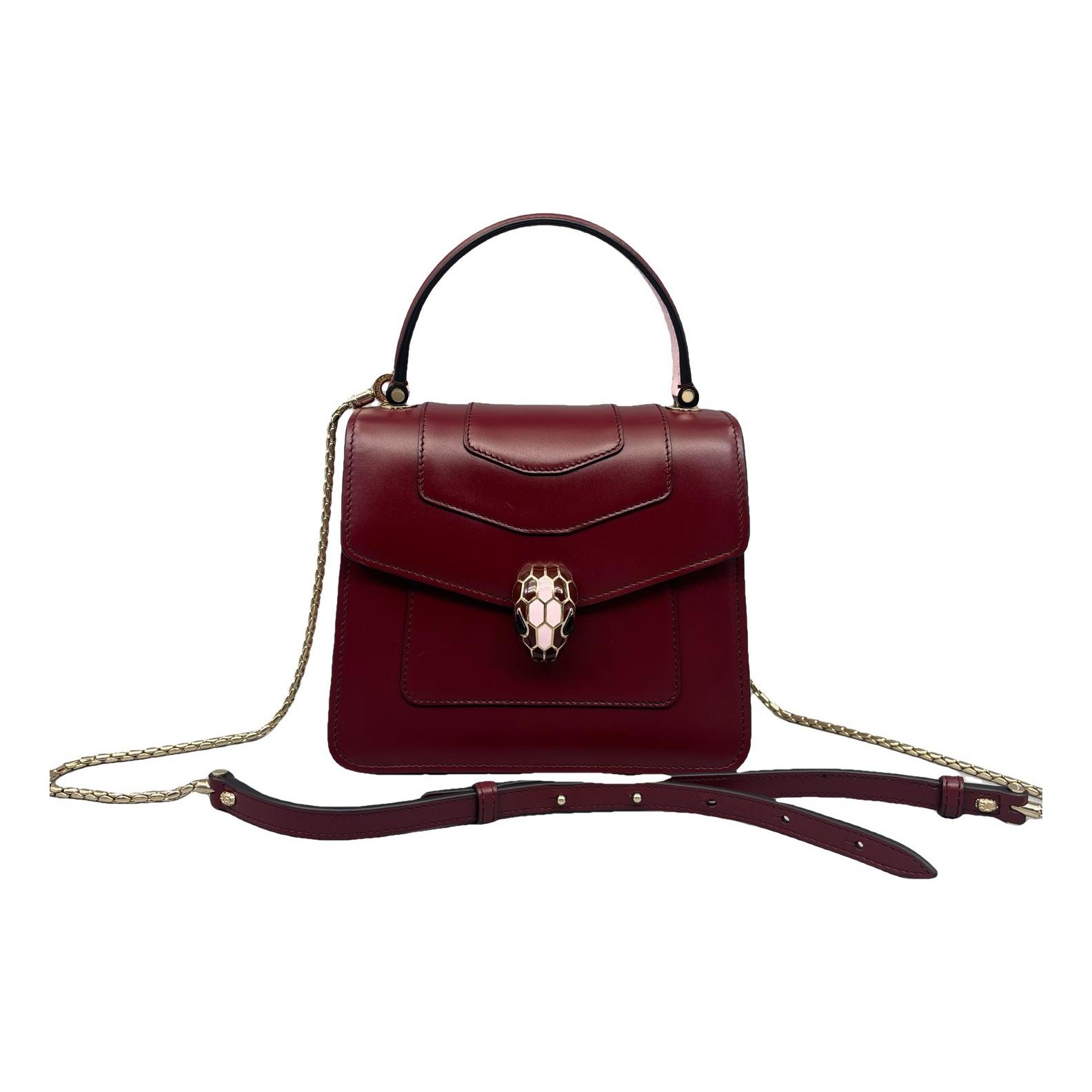 Serpenti leather handbag