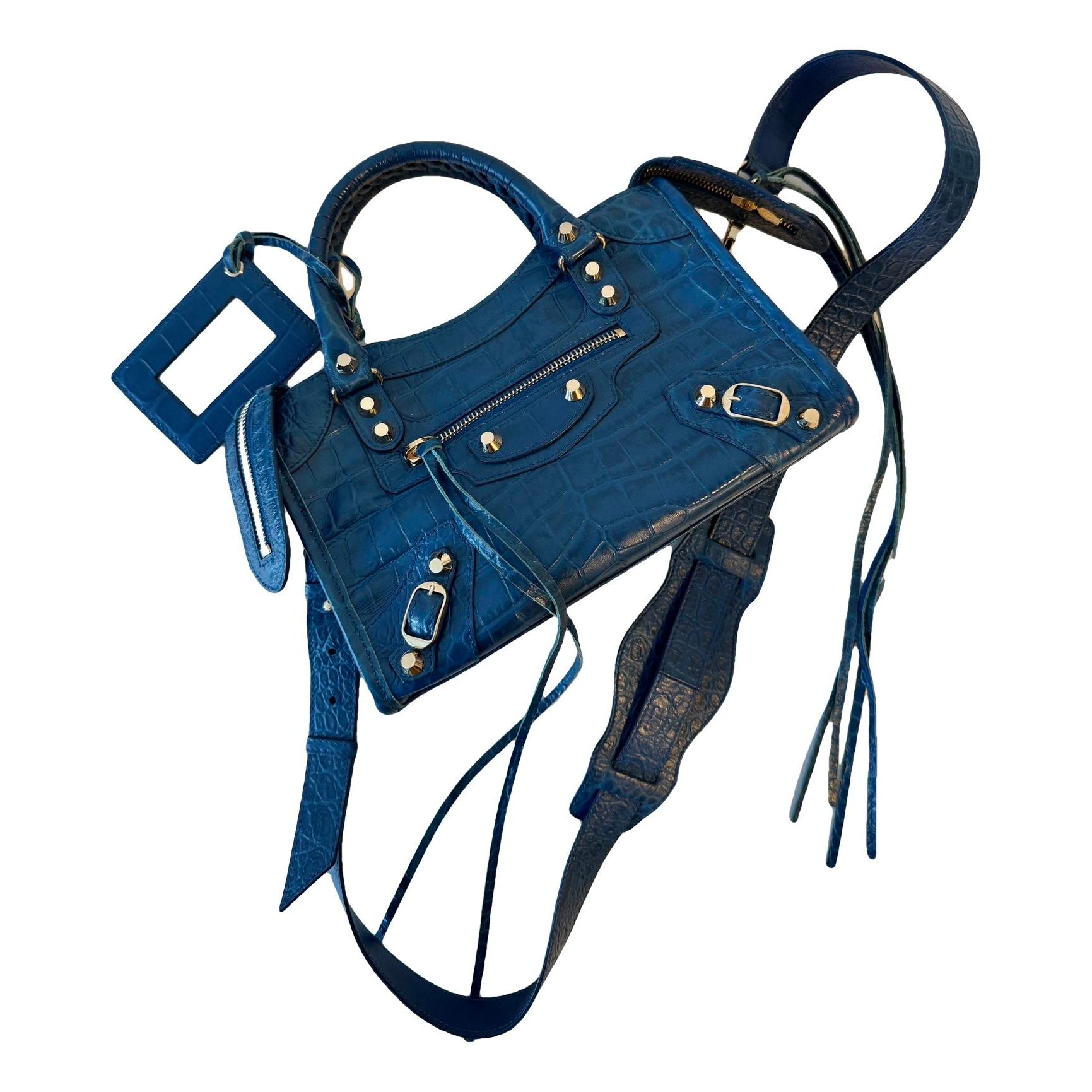 Classic Metalic leather handbag