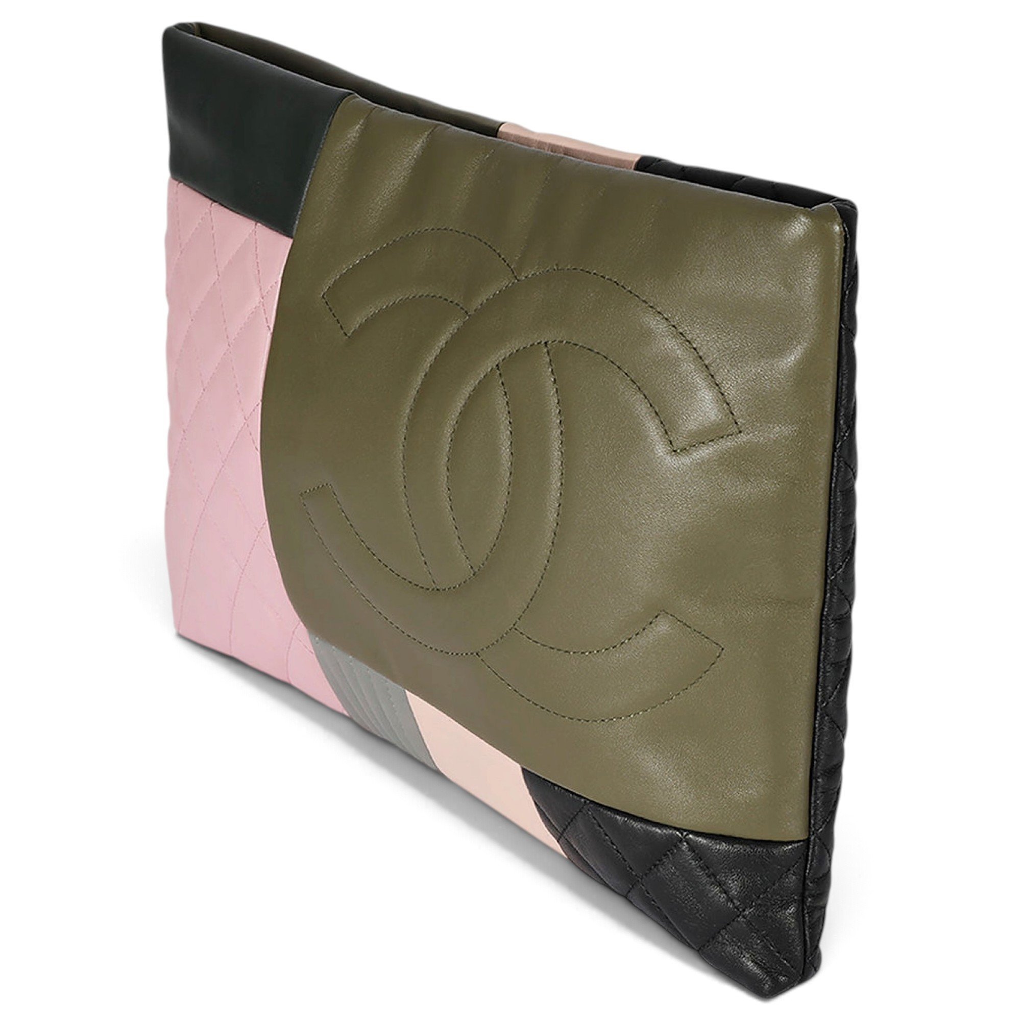 Leather clutch bag