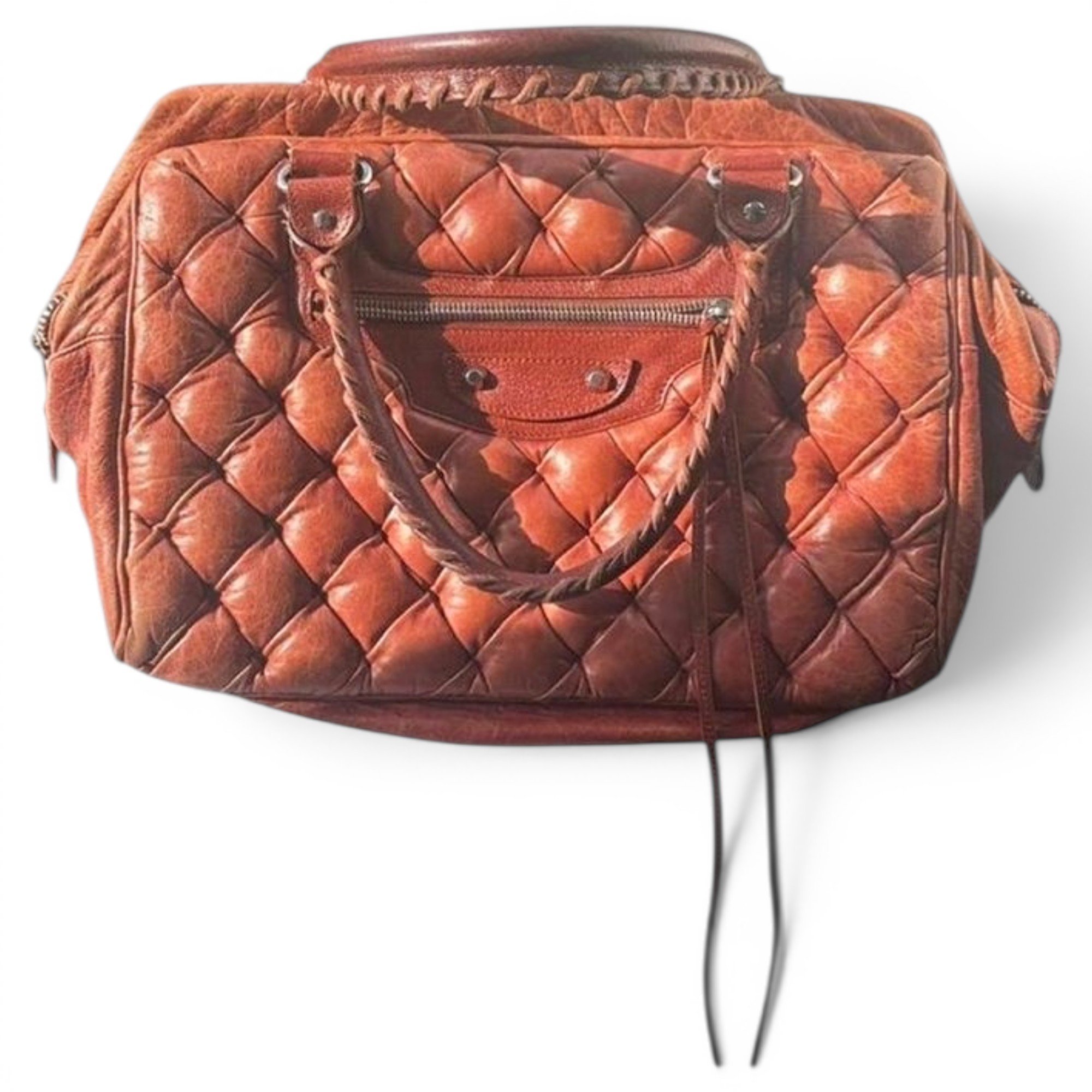City leather handbag