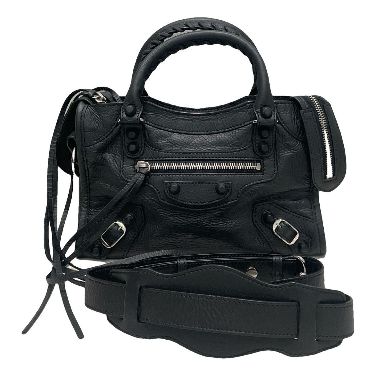 City leather handbag