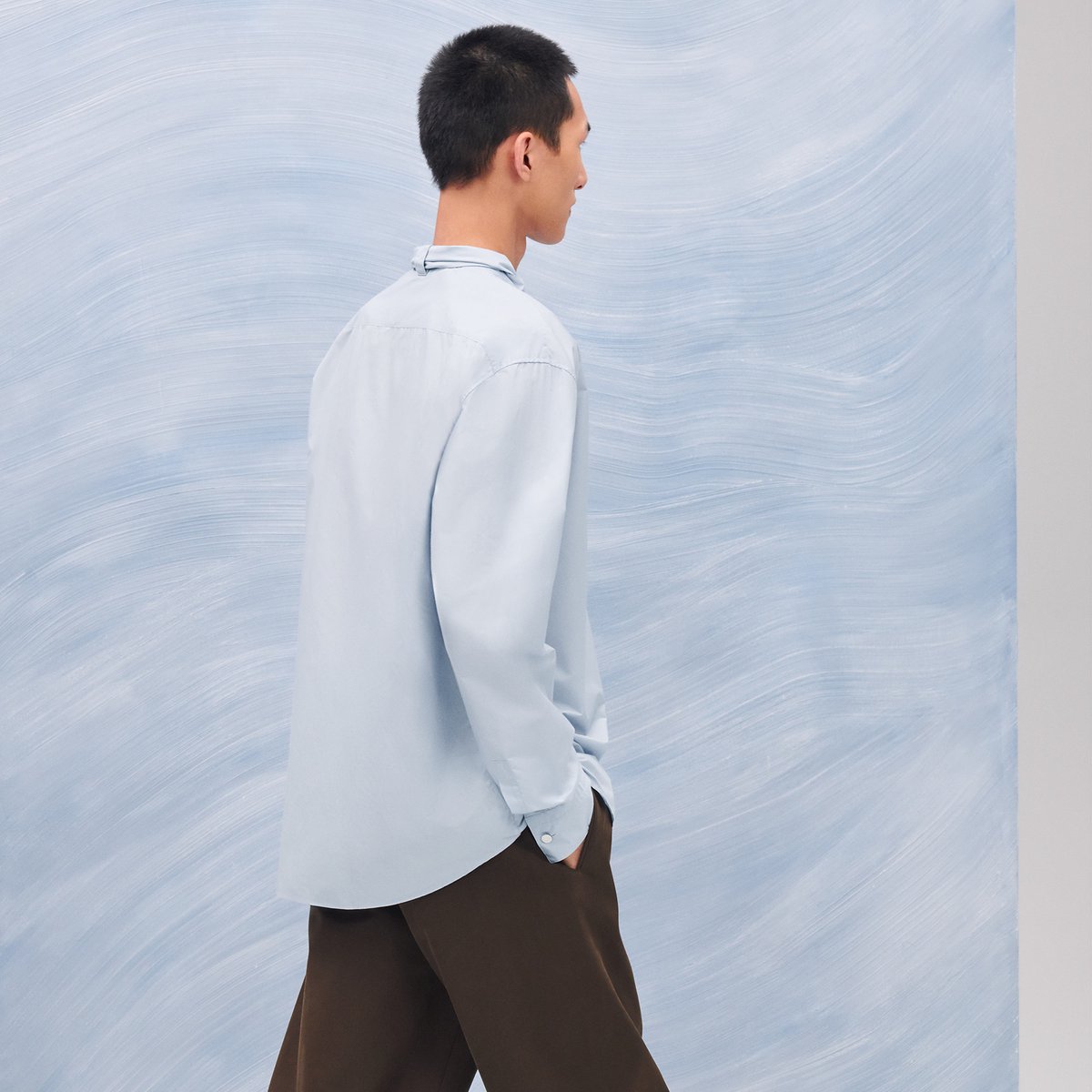 Glacier Boxy Fit Shirt With Marius Collar