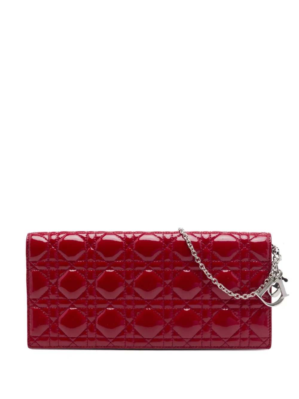 2016 Patent Cannage Lady Dior Clutch with Chain crossbody bag