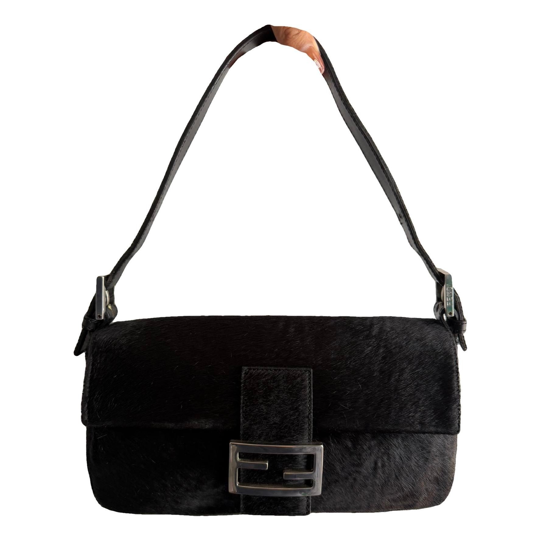 Baguette pony-style calfskin handbag