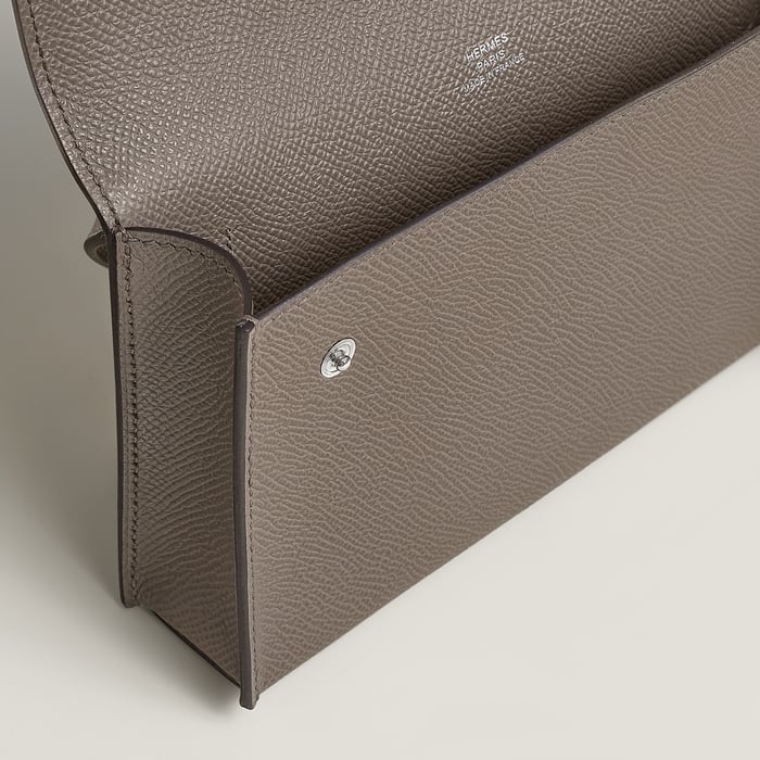 Gris Étain Hermèsnap Wallet