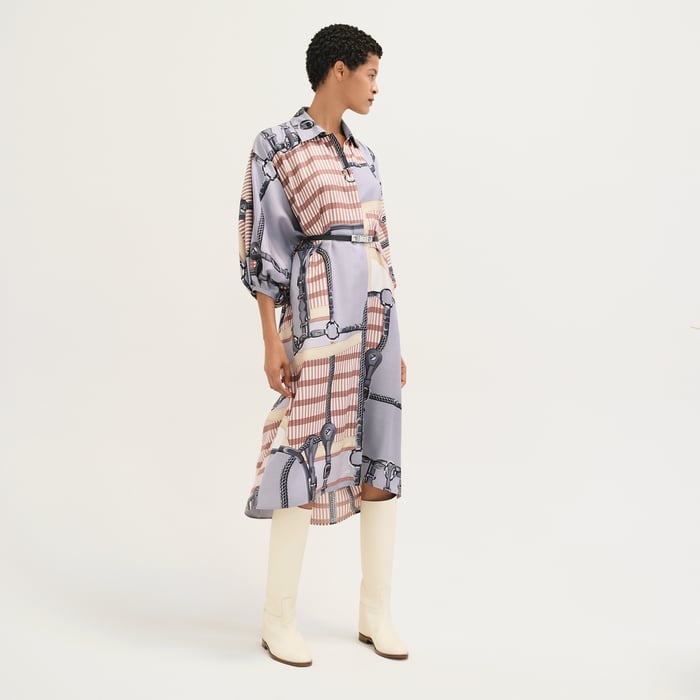 Bleu Grignon "Coaching Remix" Caftan Dress