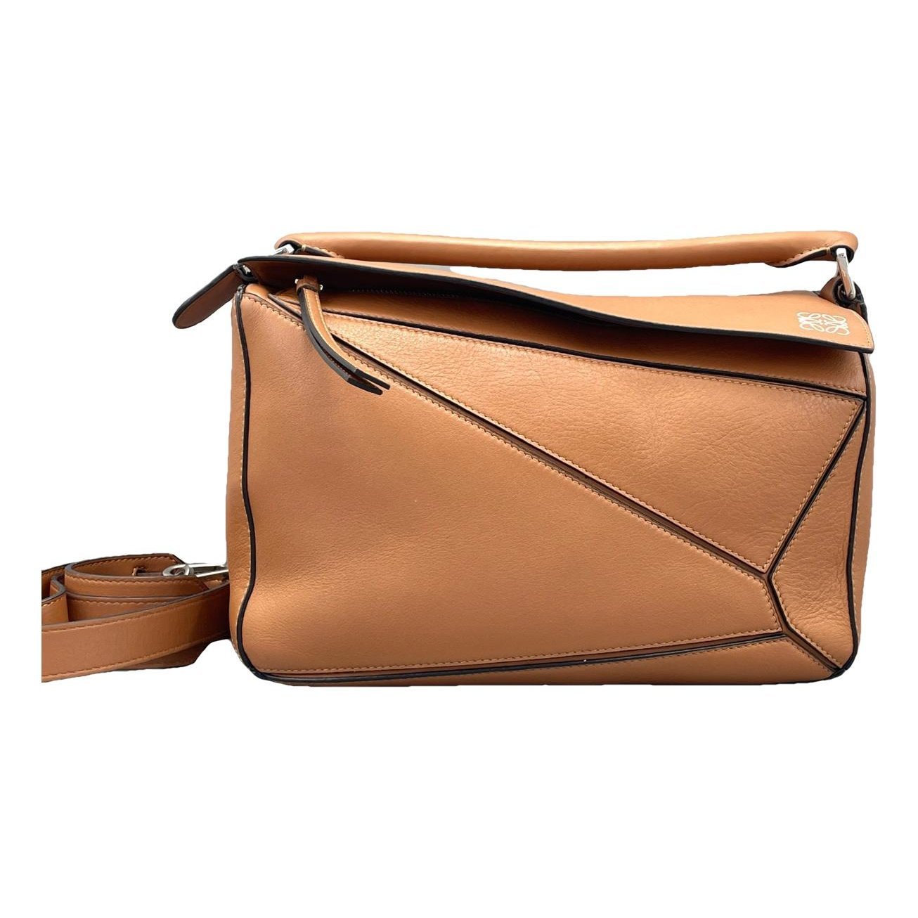 Puzzle leather handbag