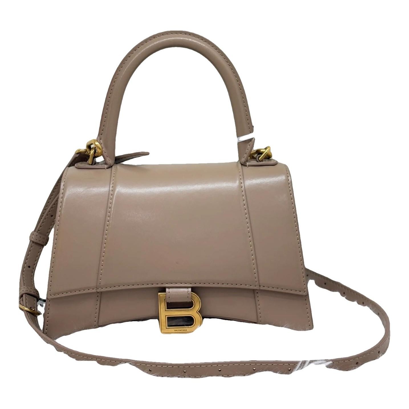 Hourglass leather crossbody bag