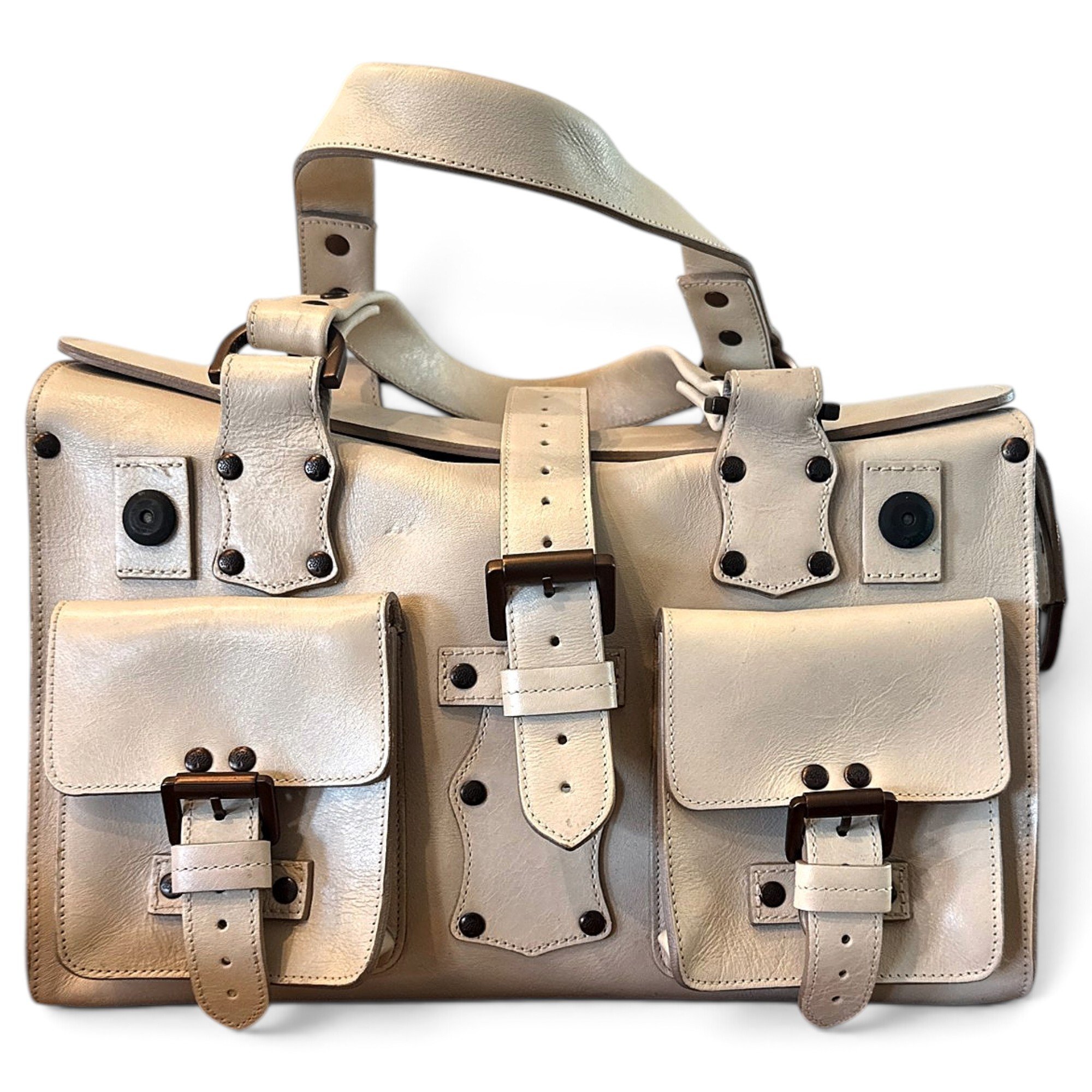 Roxanne leather satchel