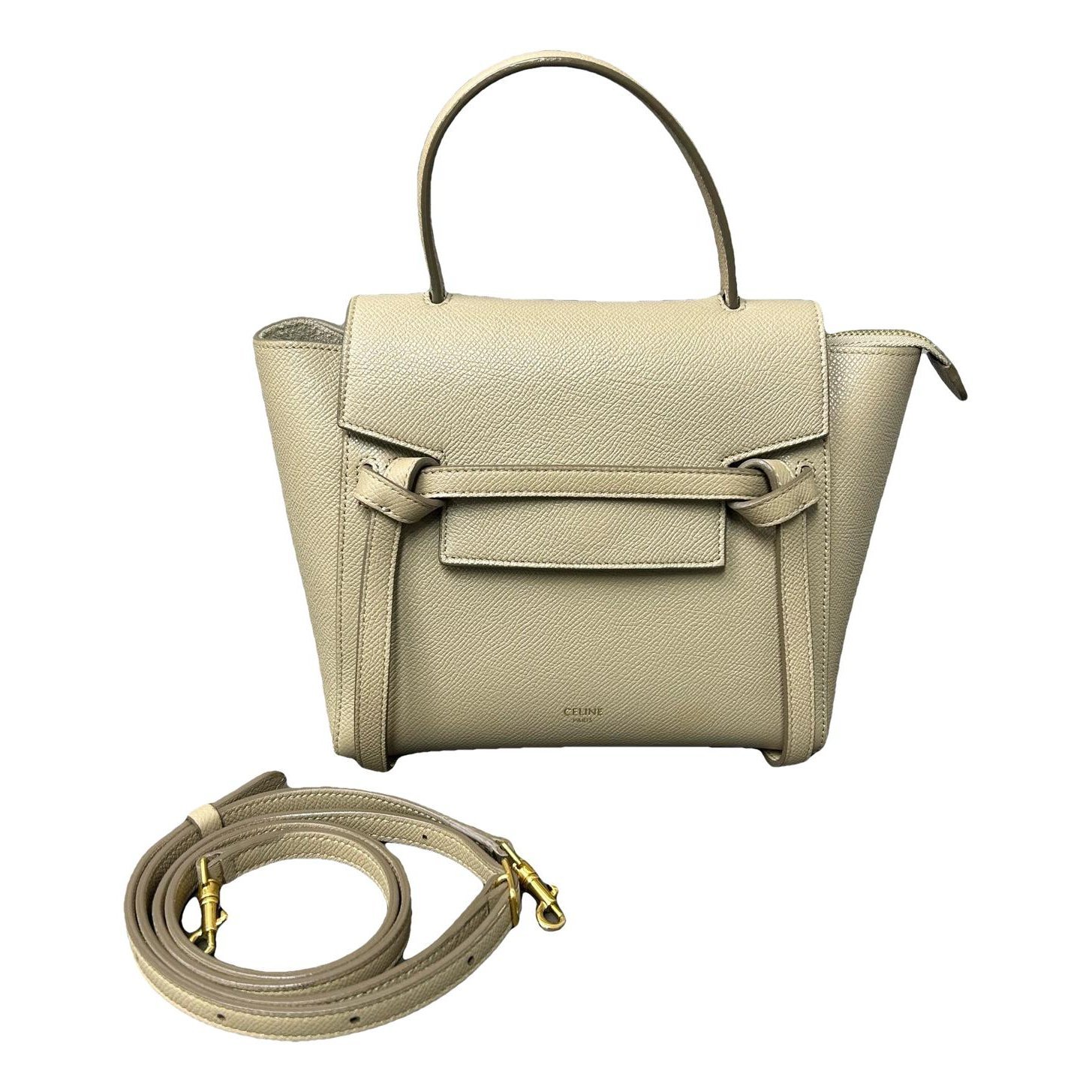 Belt leather handbag