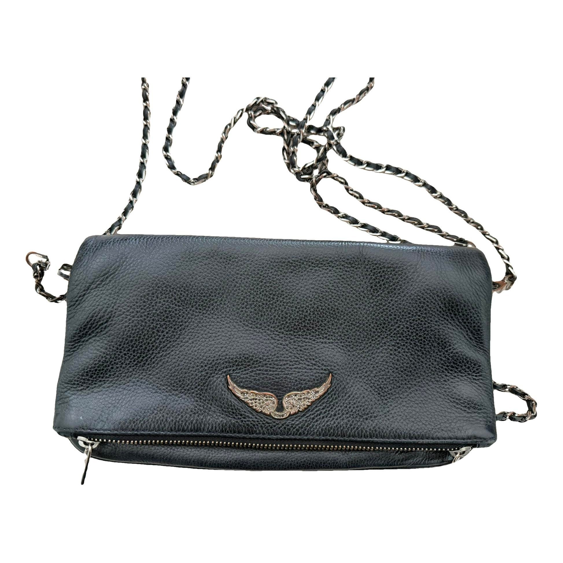 Rock leather clutch bag