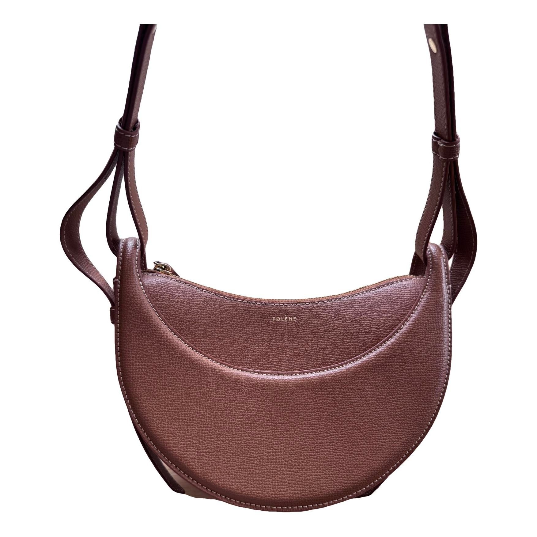 Polene Numéro Dix leather crossbody bag