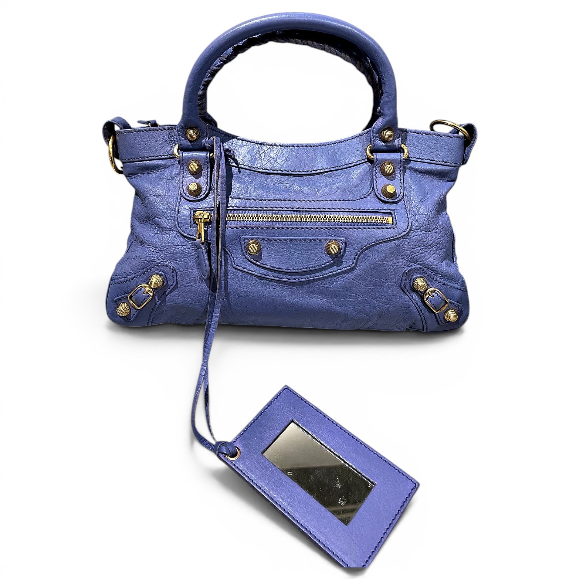 City leather handbag