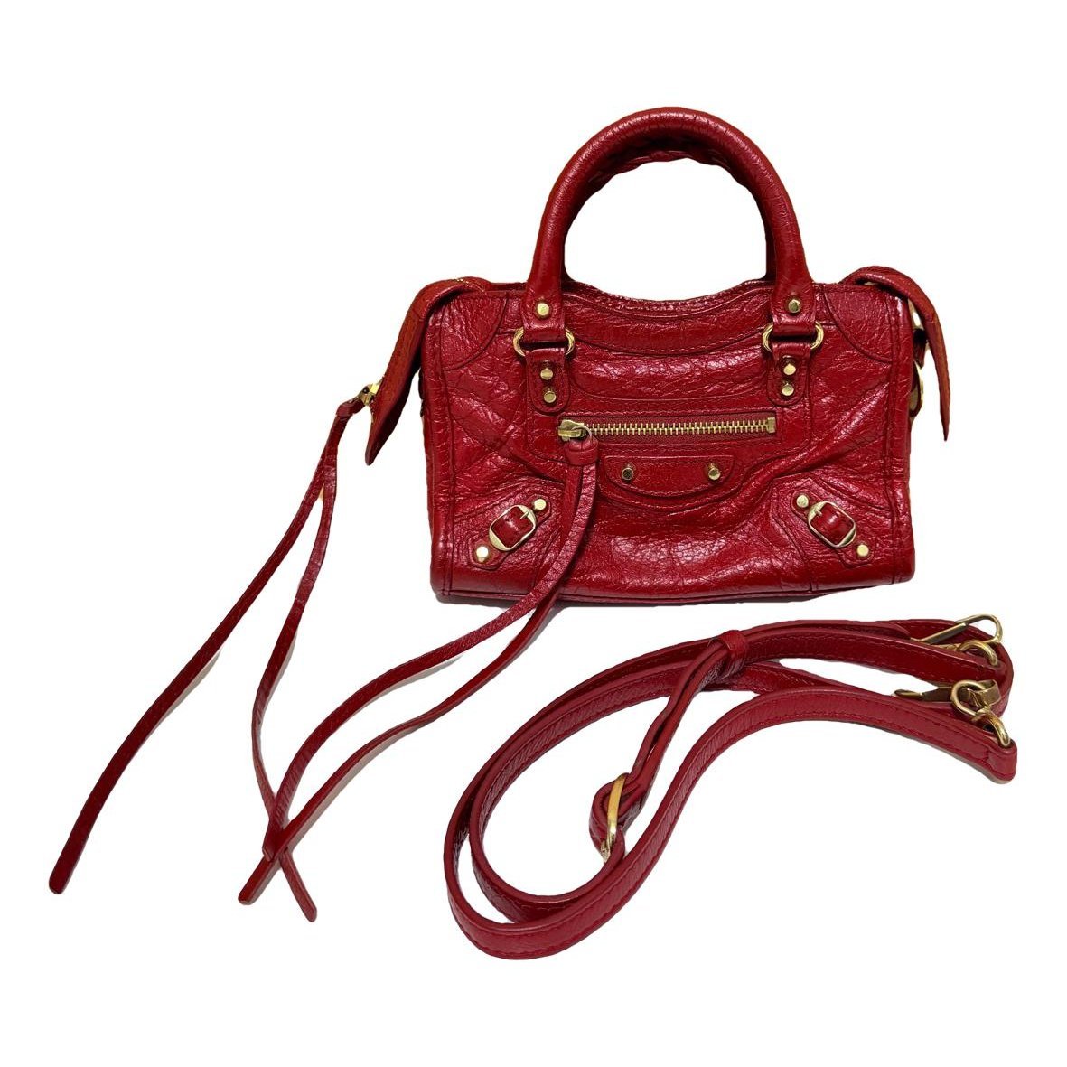 City leather handbag