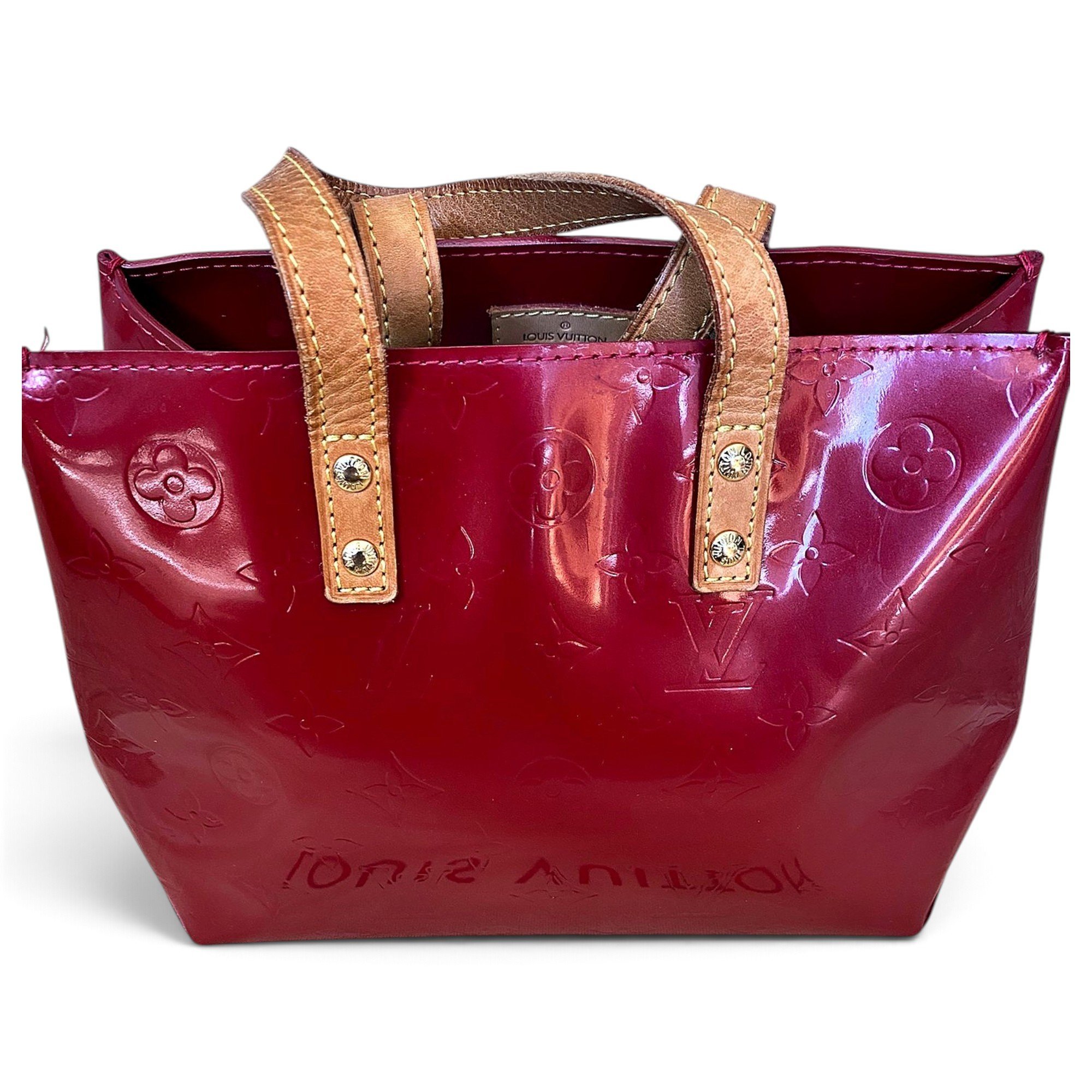 Reade patent leather handbag