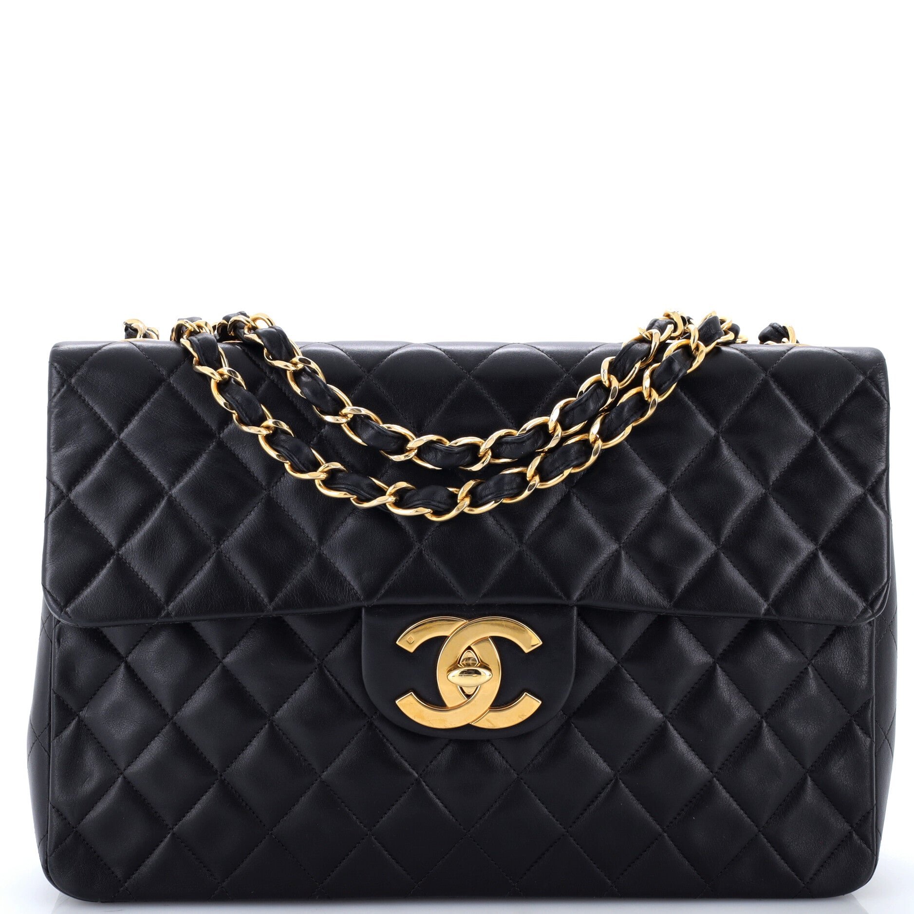Vintage Classic Single Flap Bag Quilted Lambskin Maxi