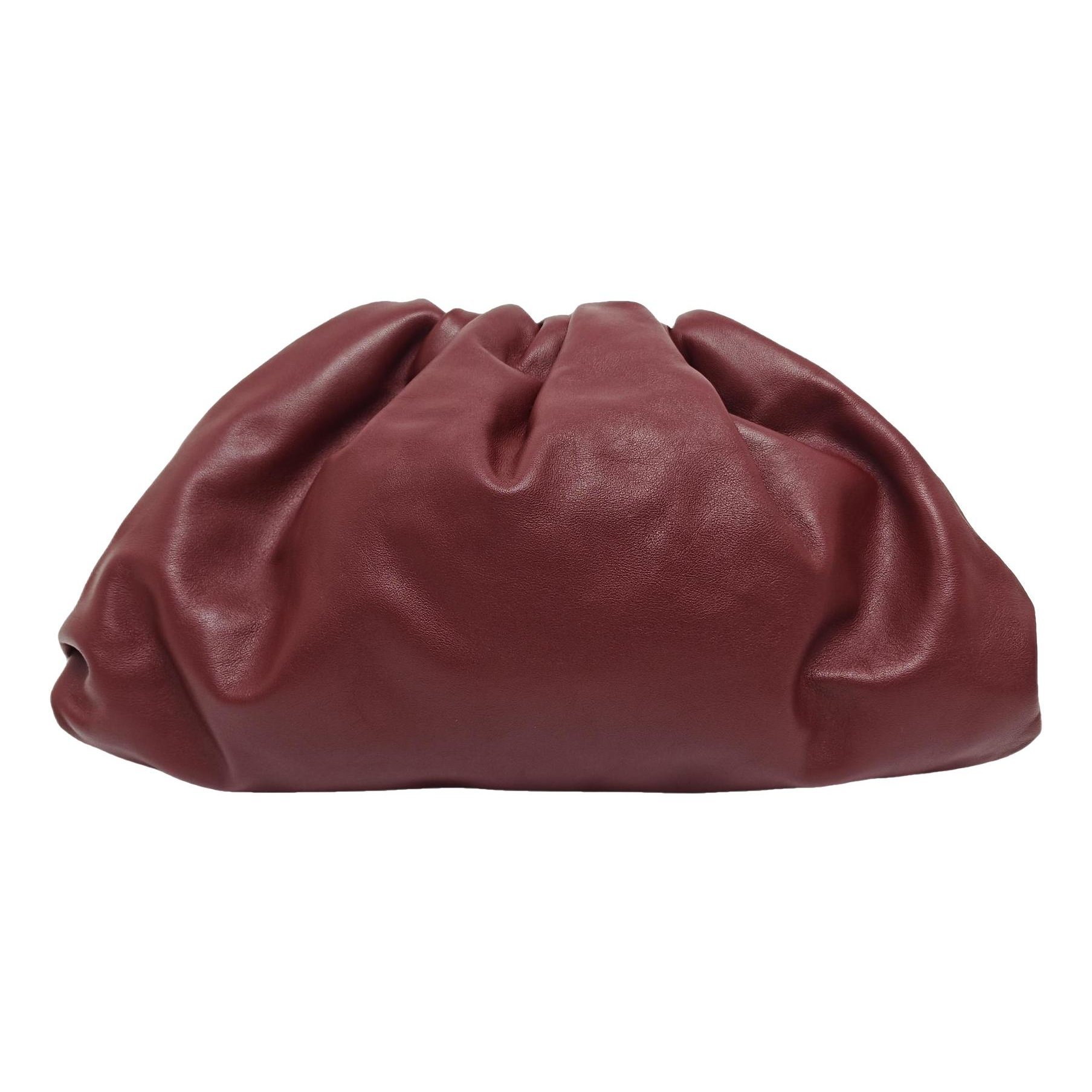 Pouch leather clutch bag